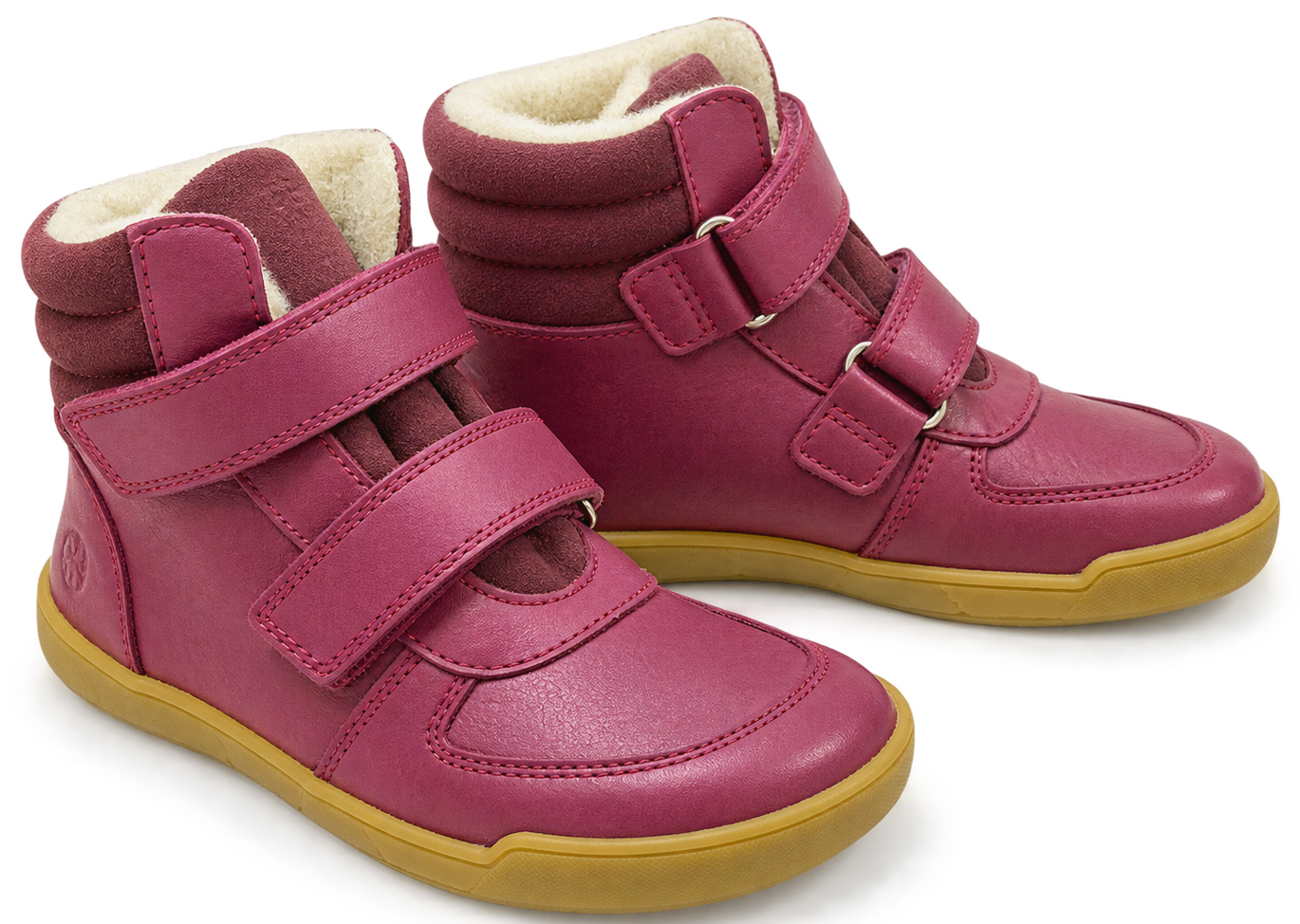 Vollleder Winterstiefel, Schurwollfutter + TEX Membran von TELYOH Barefoot Runner in Cranberry 1211