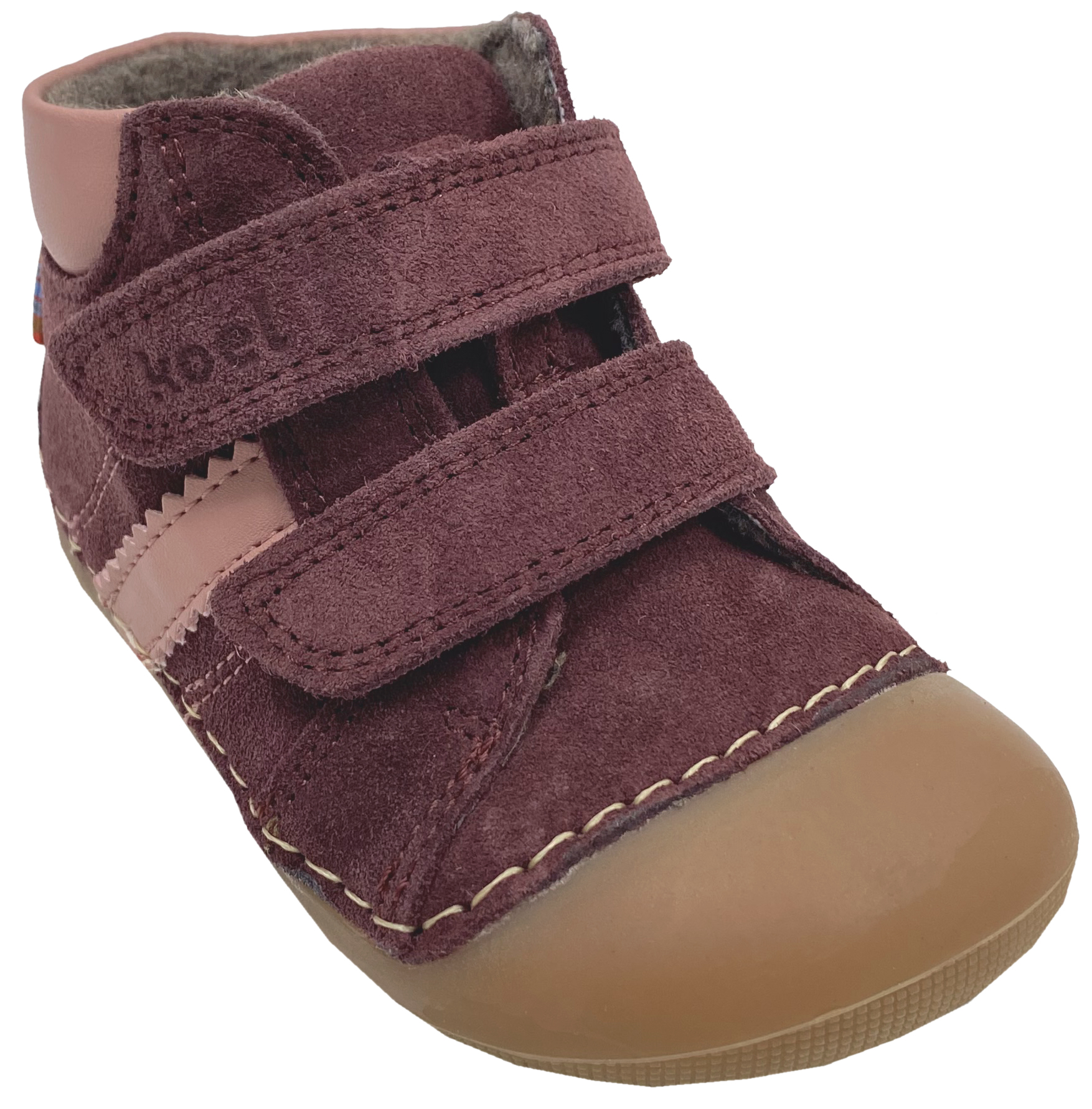 Knautschige Barfußschuhe AUSTIN in Bordeaux Suedeleder & Wollfutter KOEL Barefoot  09M017.305