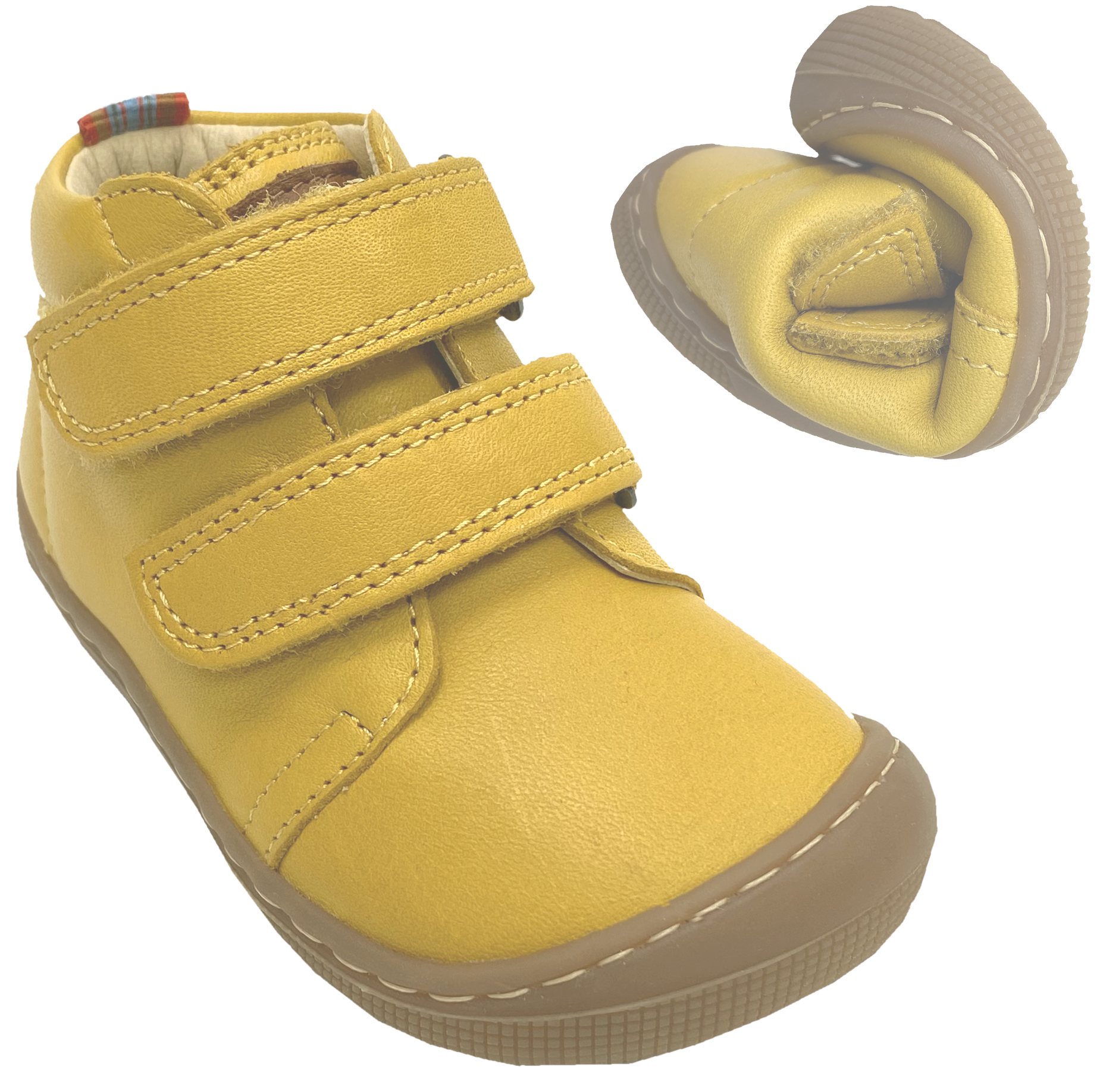 Barfußschuhe /Halbschuhe Don Napa in GELB anatomische Zehenbox Nappaleder KOEL 07M002.108