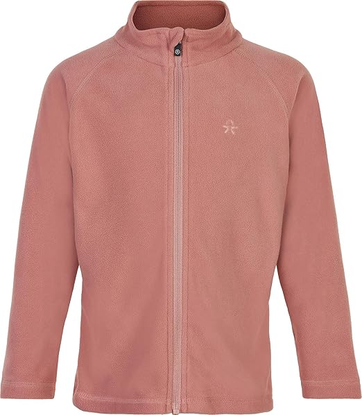 Leichte Fleecejacke mit Stehkragen aus Recyceltem PES in PEACH von COLOR KIDS