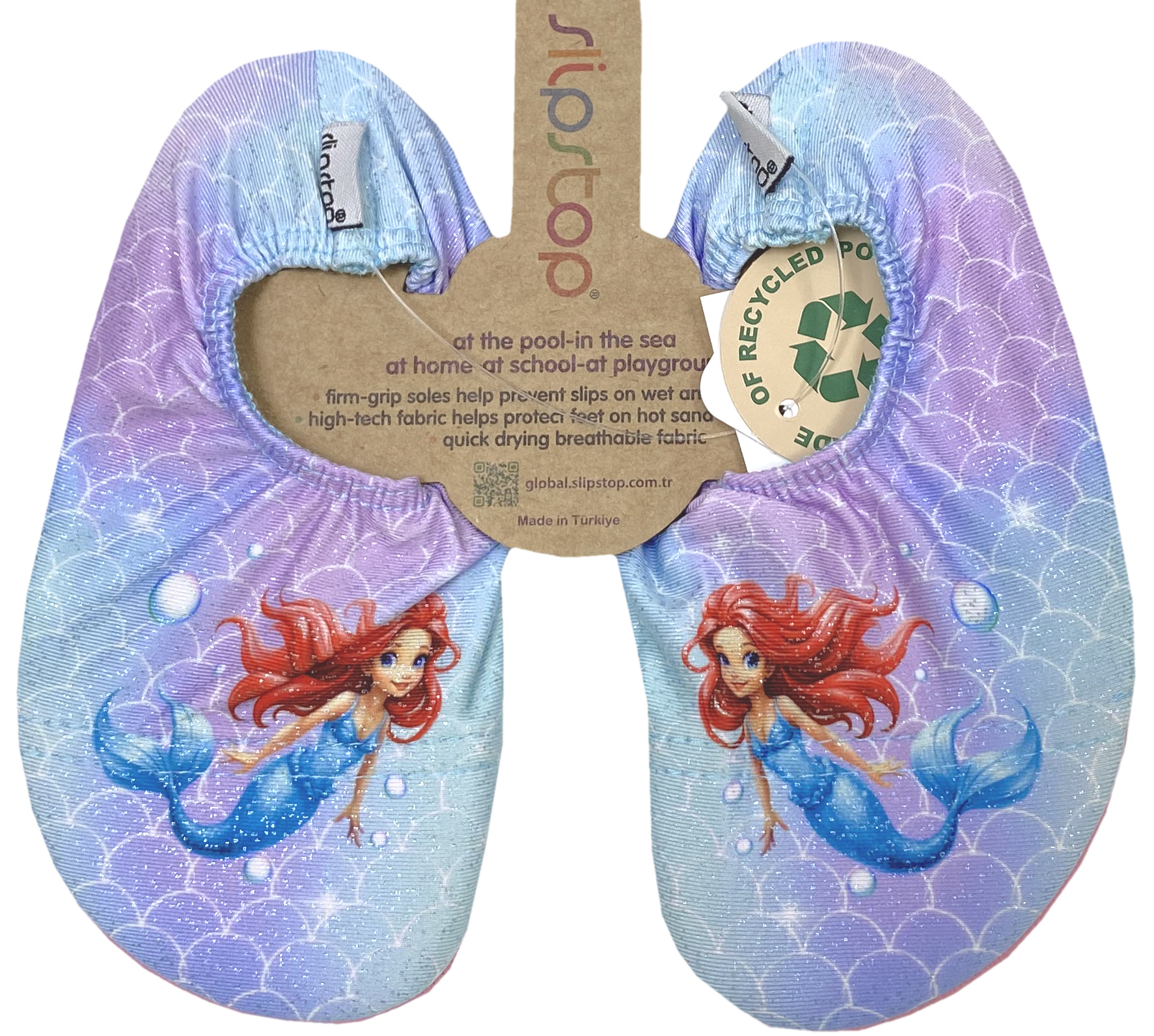 Slip Stop Badeschuhe / Turnschläppchen Barfußschuhe * Shirley / Meerjungfrau Violett / Türkis*