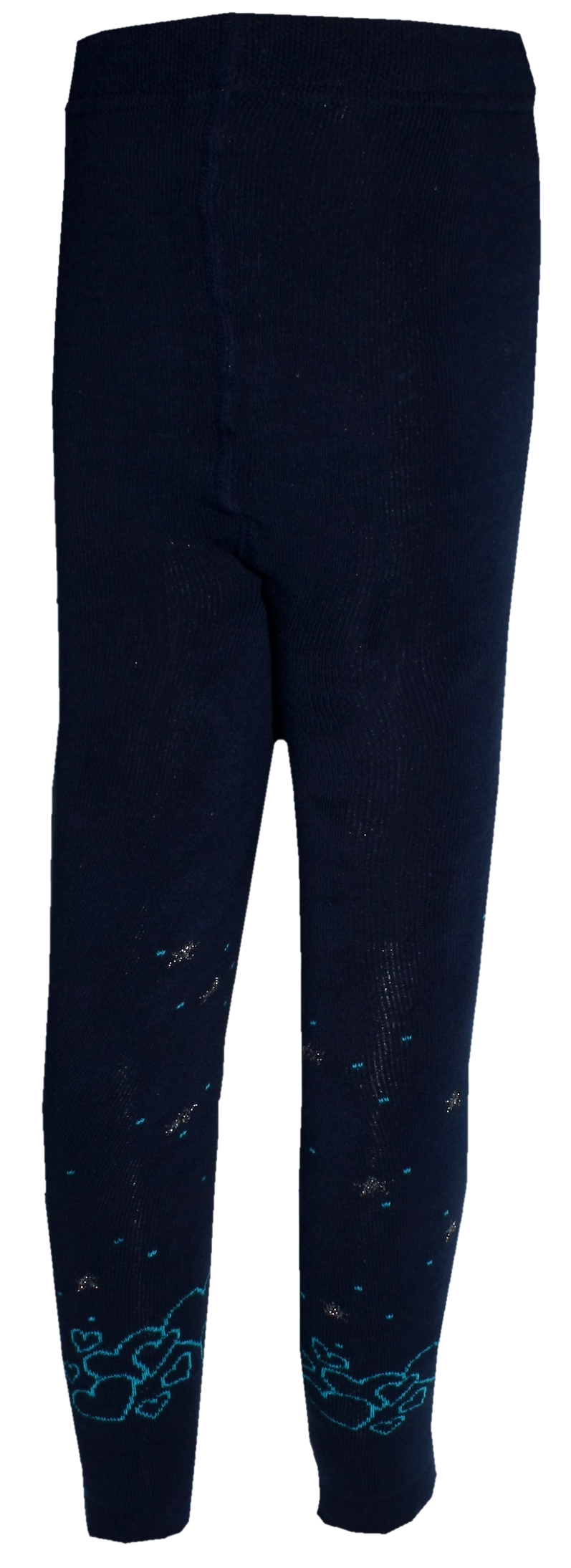Thermo Leggings aus BW Vollfrottee in Marine Blau mit Glitzer Sternen von MAXIMO 301100