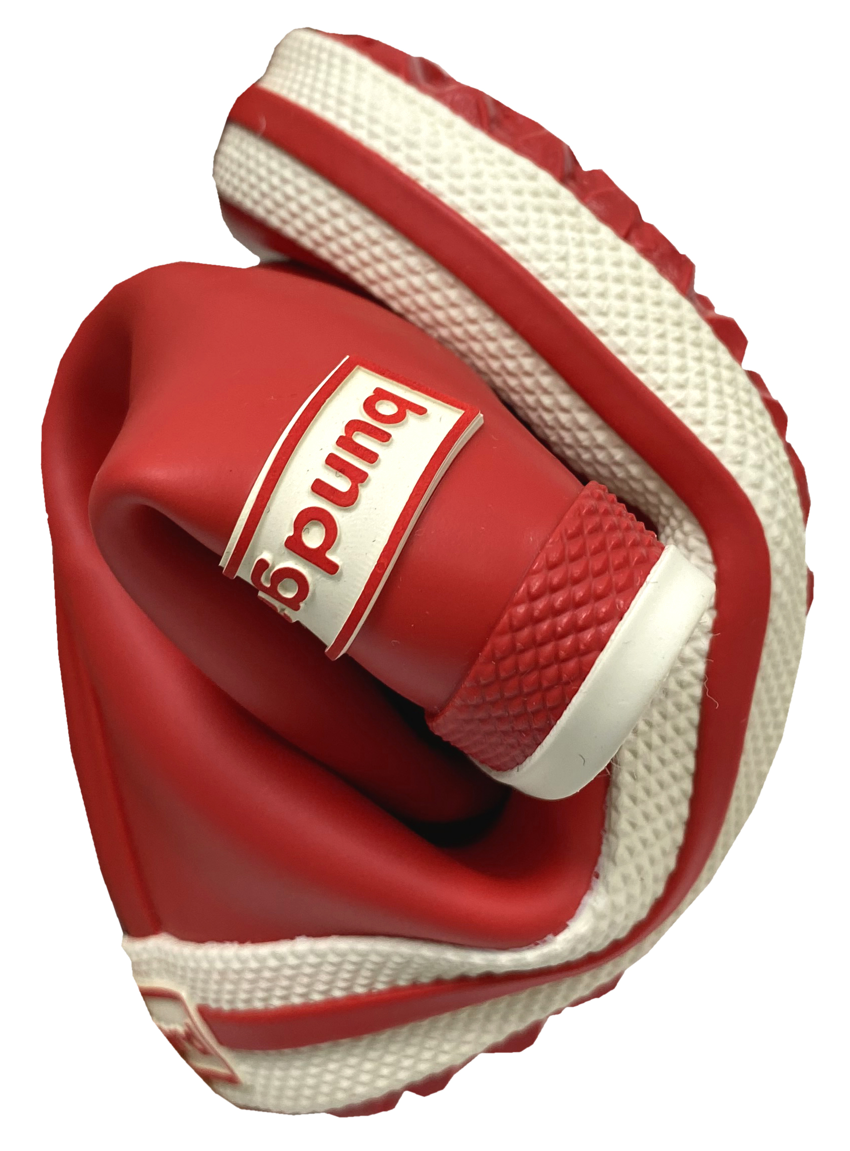 Barfuß Gummistiefel Charly High Warm, Naturgummi +Winterfutter in kräftigem Rot von BUNDGAARD