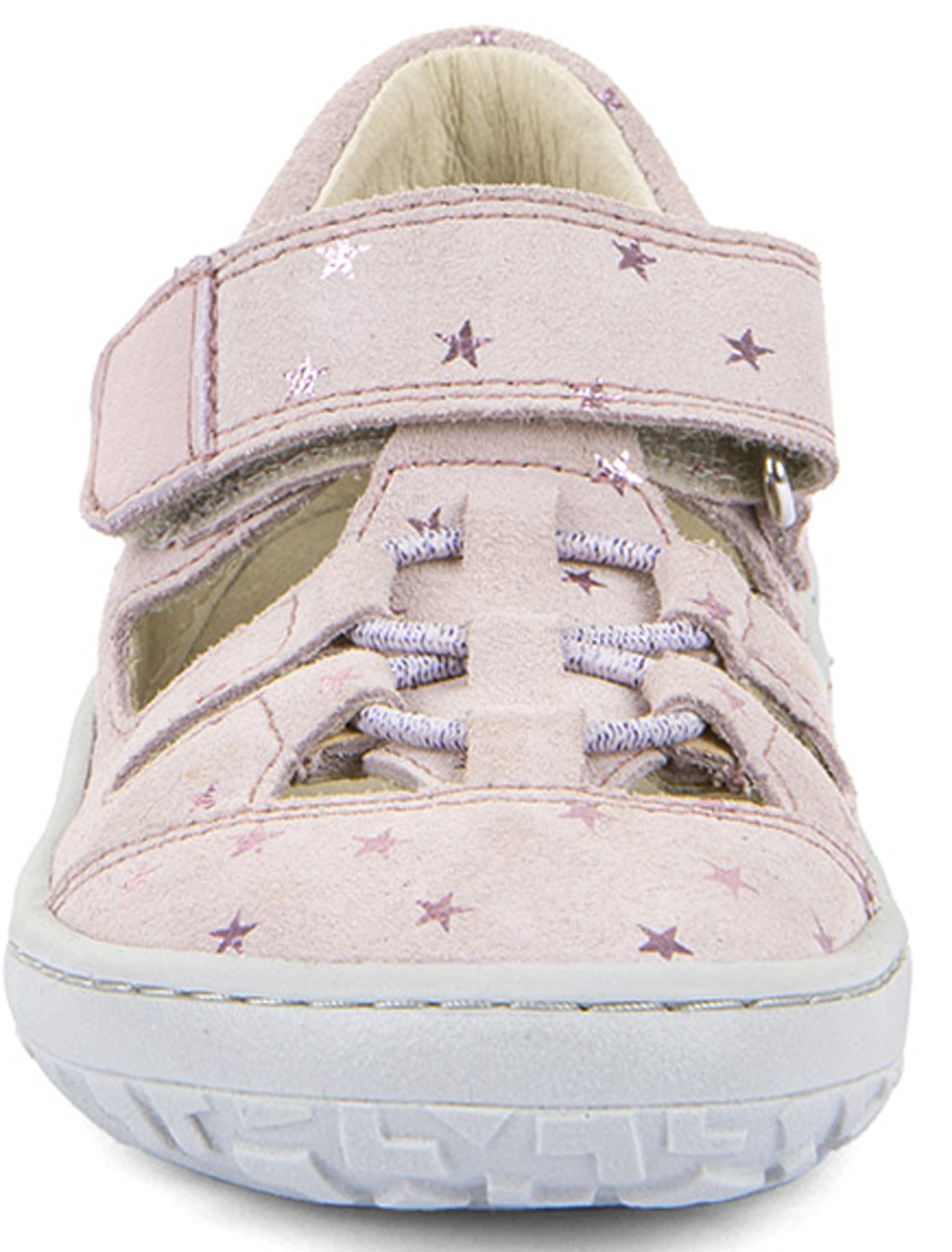 Halbsandale / Minimalschuhe aus Leder Zehen & Fersenschutz von FRODDO Barefoot in Rosa Stars G3150290