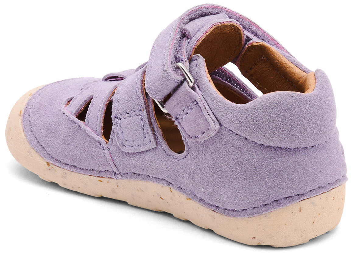 Knautschig weiche Halbsandale aus Leder in Hell Violett Modell Tate von BISGAARD Barefoot