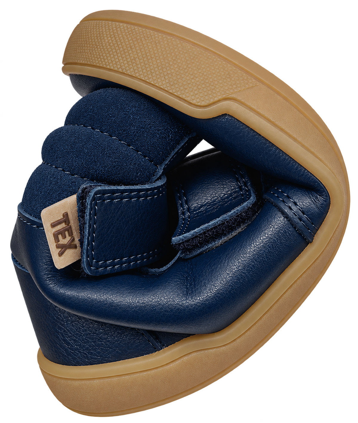 Vollleder Winterstiefel, Schurwollfutter + TEX Membran von TELYOH Barefoot Runner in Navy 1211
