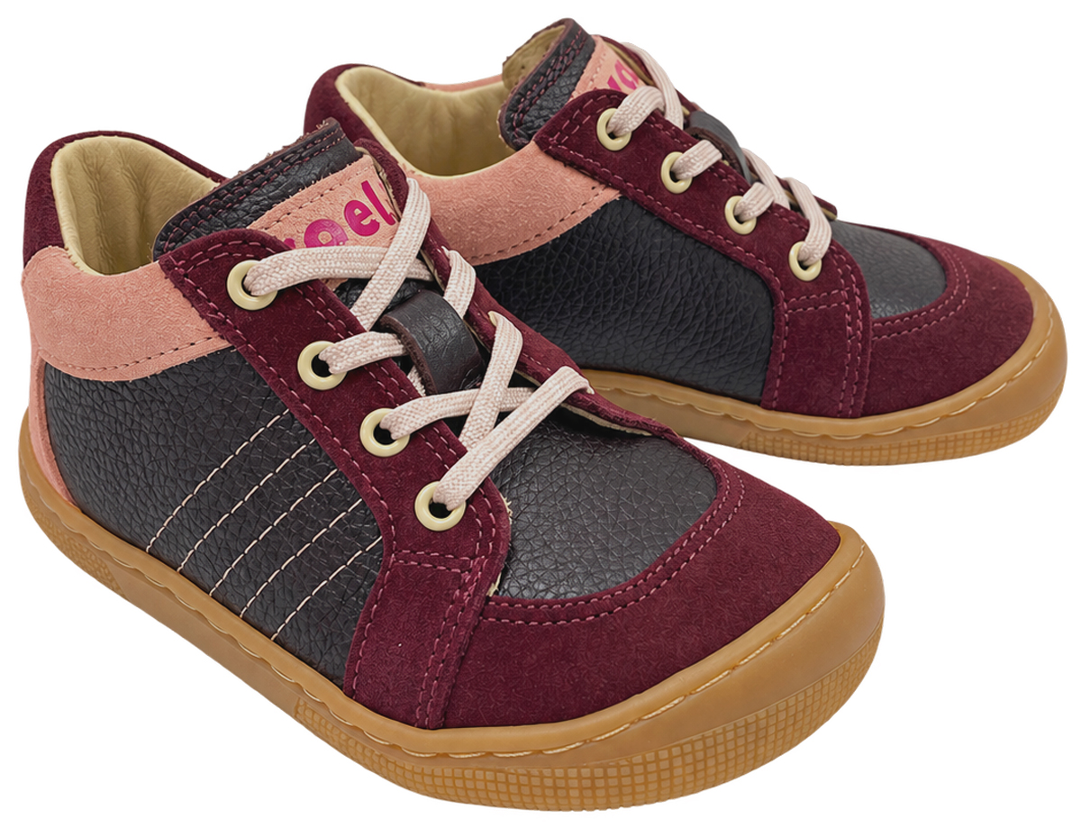 Barfußschuhe halbhoch aus Leder zum schnüren von KOEL Barefoot * DION in Bordeaux 07M065.301