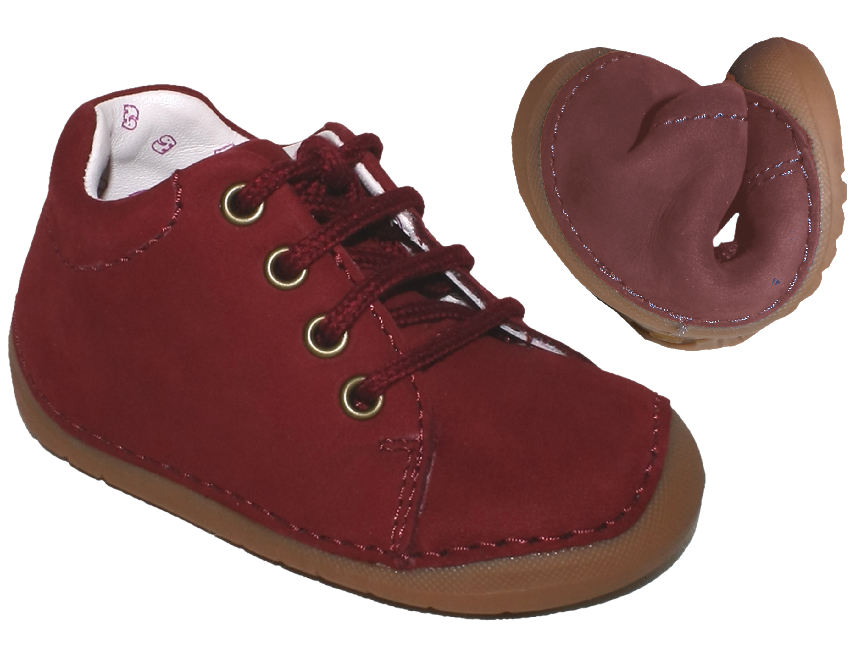 Flexible Halbschuhe/ Schnürer in Burgunder Rot, LULU, WMS: M Serie: El Chico von ELEFANTEN selected