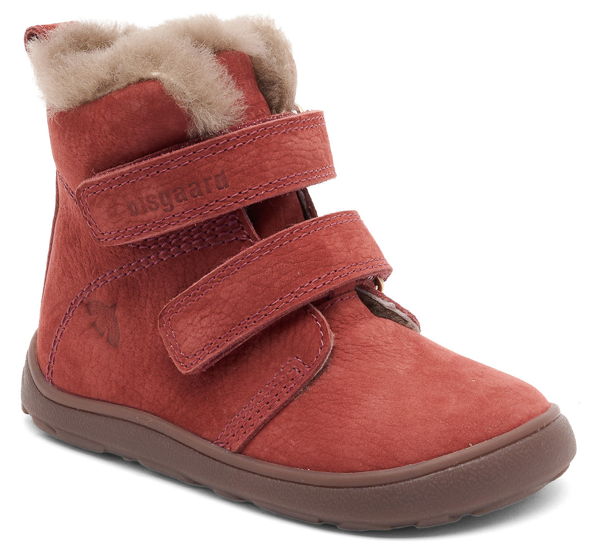 Winterstiefel aus Nubbukleder + Lammfellfutter von BISGAARD Barefoot EMIL Lamb 54107 in Bordeaux