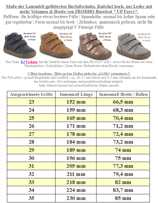 Lammfell gefütterte Lederschuhe Barfußschuhe von FRODDO Barefoot UP Furry in Pink Gold Glitzer G3110287