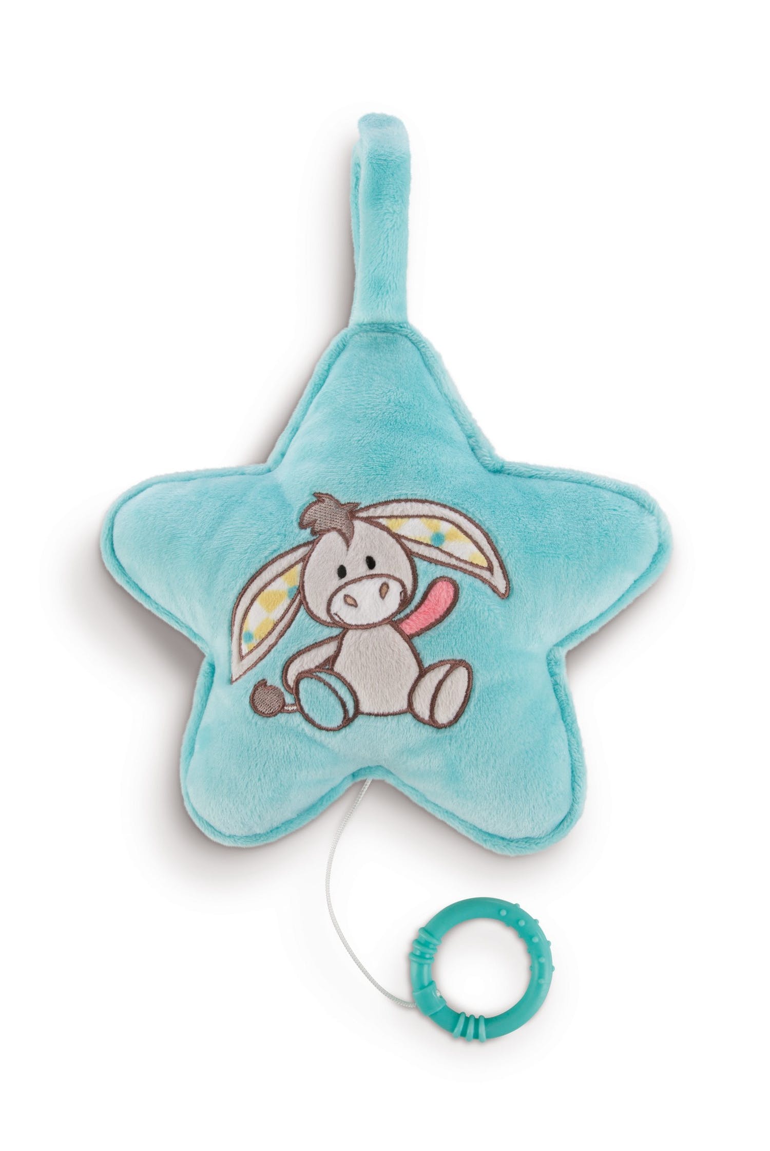 Spieluhr Stern aus weichem Plüsch in Türkis Melodie: "Schubert's Wiegenlied" von NICI 42360