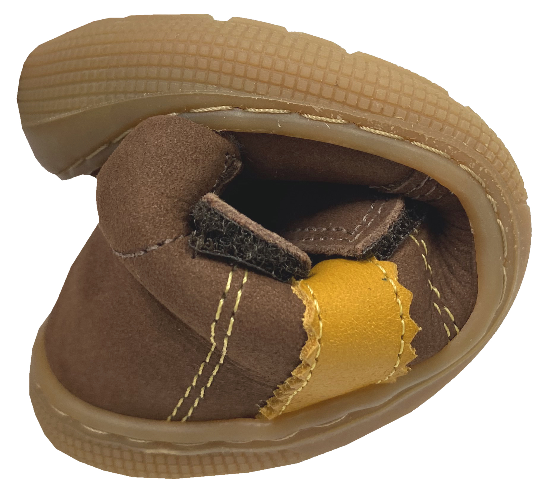 Hydroleder Barfußschuhe mit Wollfutter * DAVID 3.0 Wool * in Braun/Gelb von KOEL 07M070.233