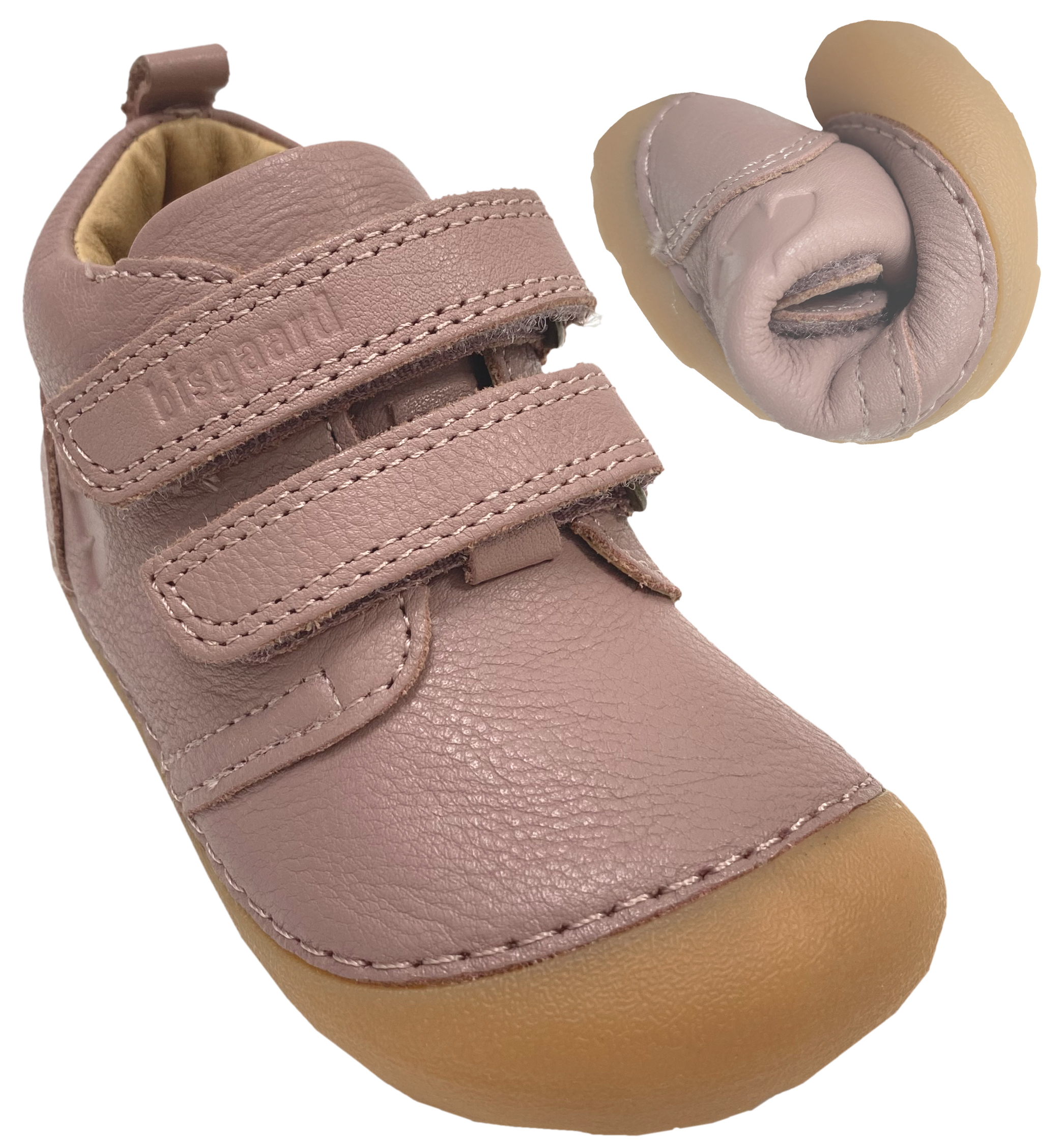 Knautschig weiche Lederschuhe / Barfußschuhe von BISGAARD * Carter * in Rose