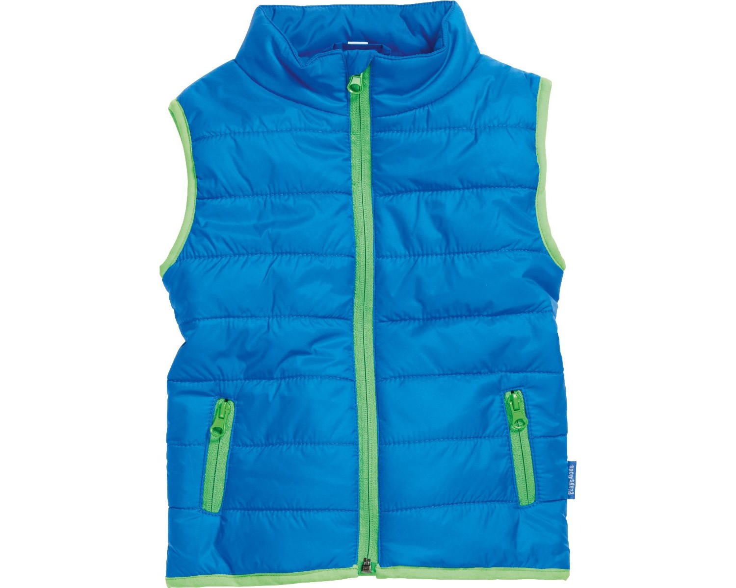 Ultra leichte Steppweste in Kobaltblau mit Lemon farbendem Kontrasteinsatz von SCHNIZLER 430612