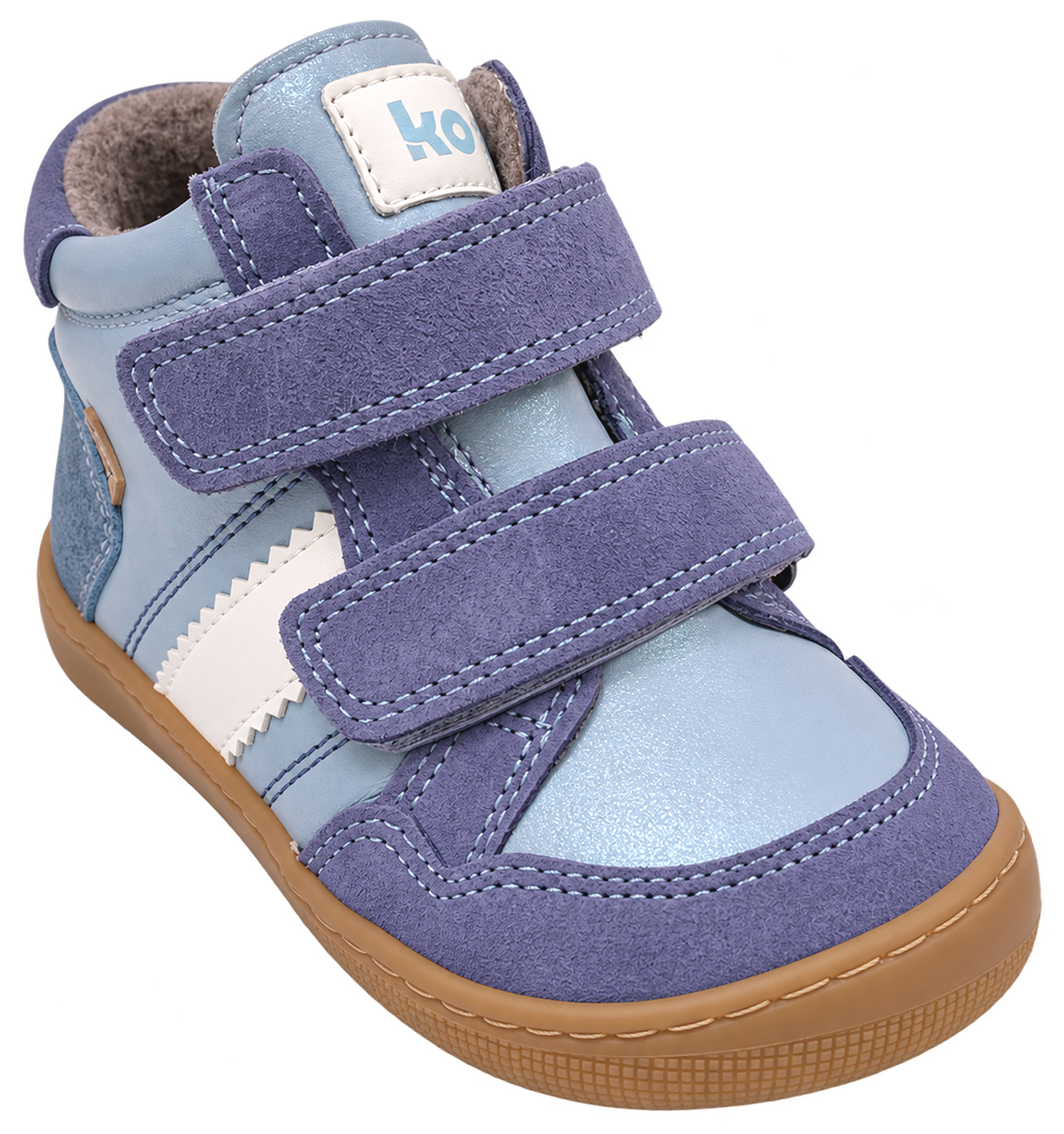 Leder Barfußschuhe Wollfleece Futter + TEX v. KOEL Barefoot *DOURO TEX * Lavendel Glitzer 07T063.153