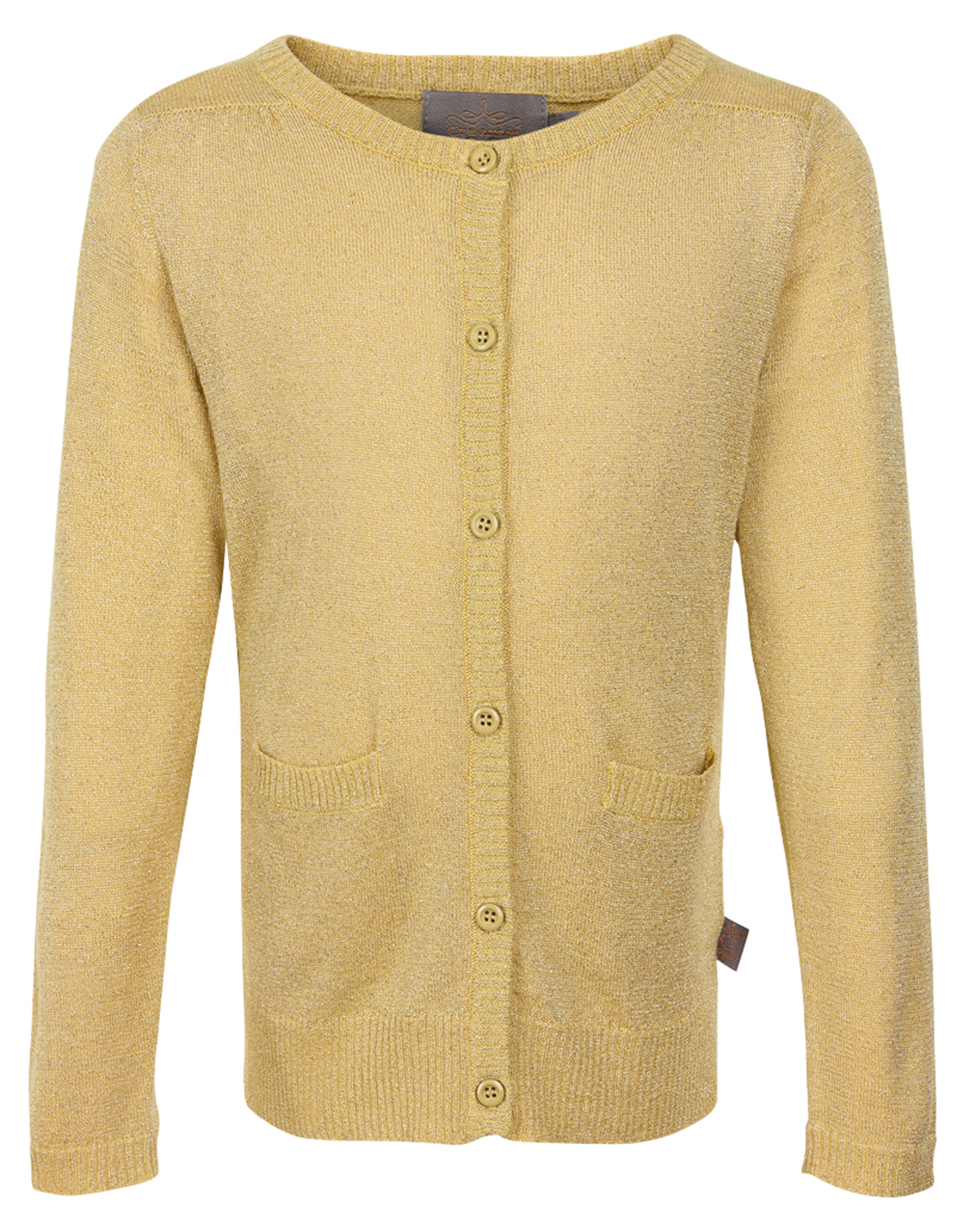 Gold Glitzernde Strickjacke aus weichem Feinstrick von CREAMIE  821183