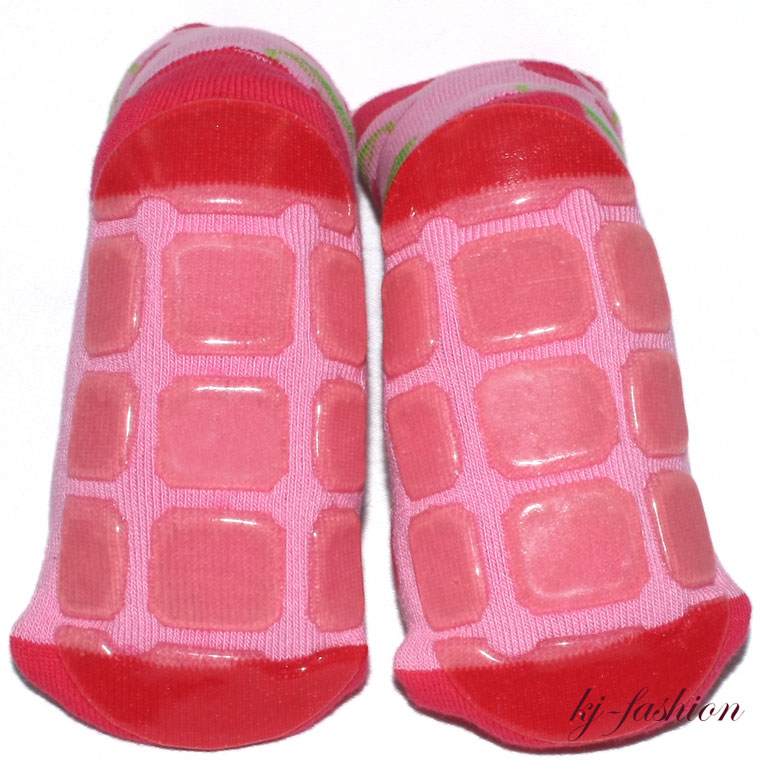 Stoppersocken aus BW Vollfrottee von MELTON * Pink / Rot Kirschen * 2145-534