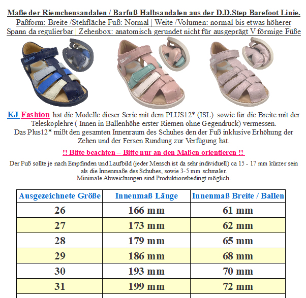 Leder Riemchen Sandalen Barfußschuhe, Zehen & Fersenschutz von D.D.Step Barefoot in Rosa Glitzer