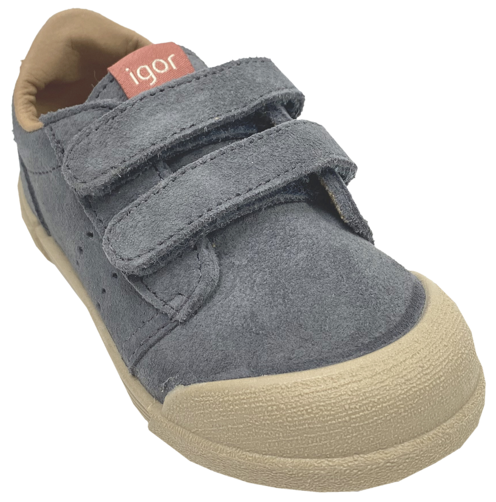 Lässige Sneaker aus Leder & Mikrofaser in Blue / Grey aus der Barefootlinie von IGOR aus Spanien TennisS.