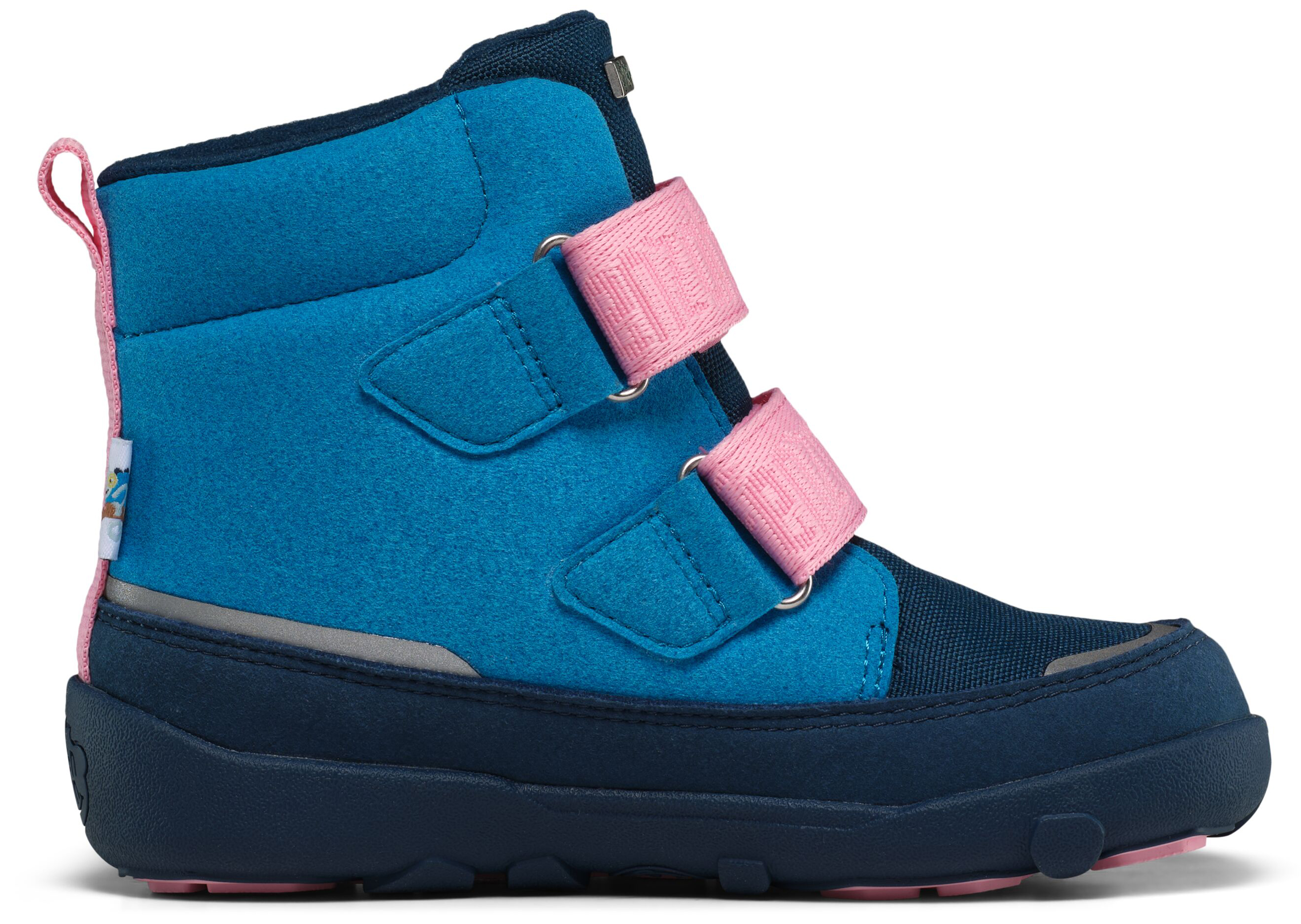 Vegane Winterstiefel  von AFFENZAHN >TEX Membran Mid Boot Comfy Chameleon Blue Pink