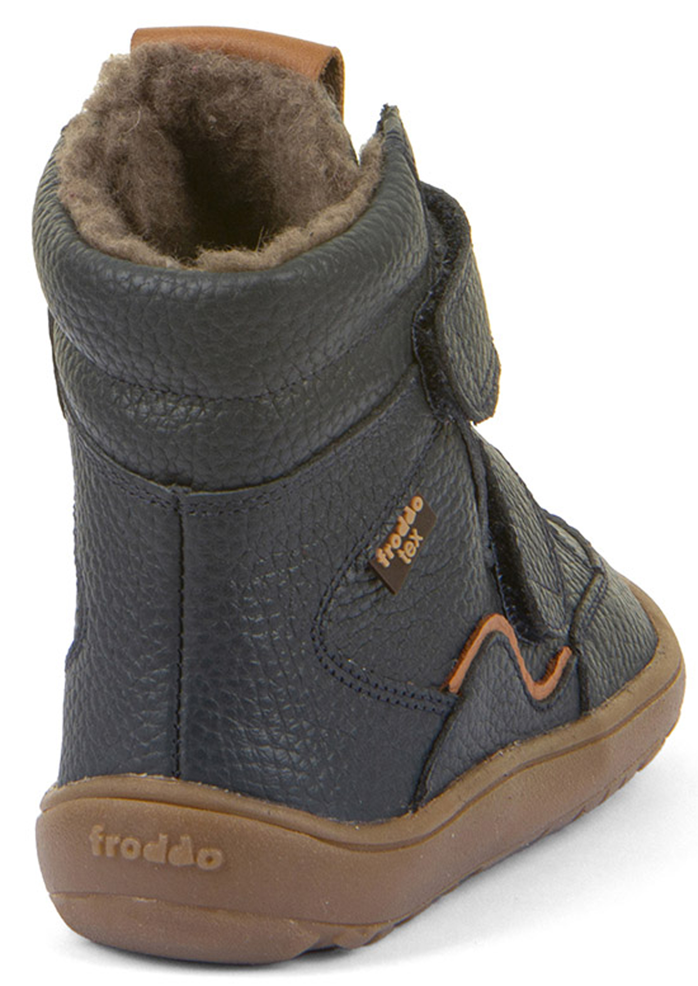 Winter Barfußstiefel Leder in Dark Blue Schurwolle & TEX FRODDO Barefoot G3160246
