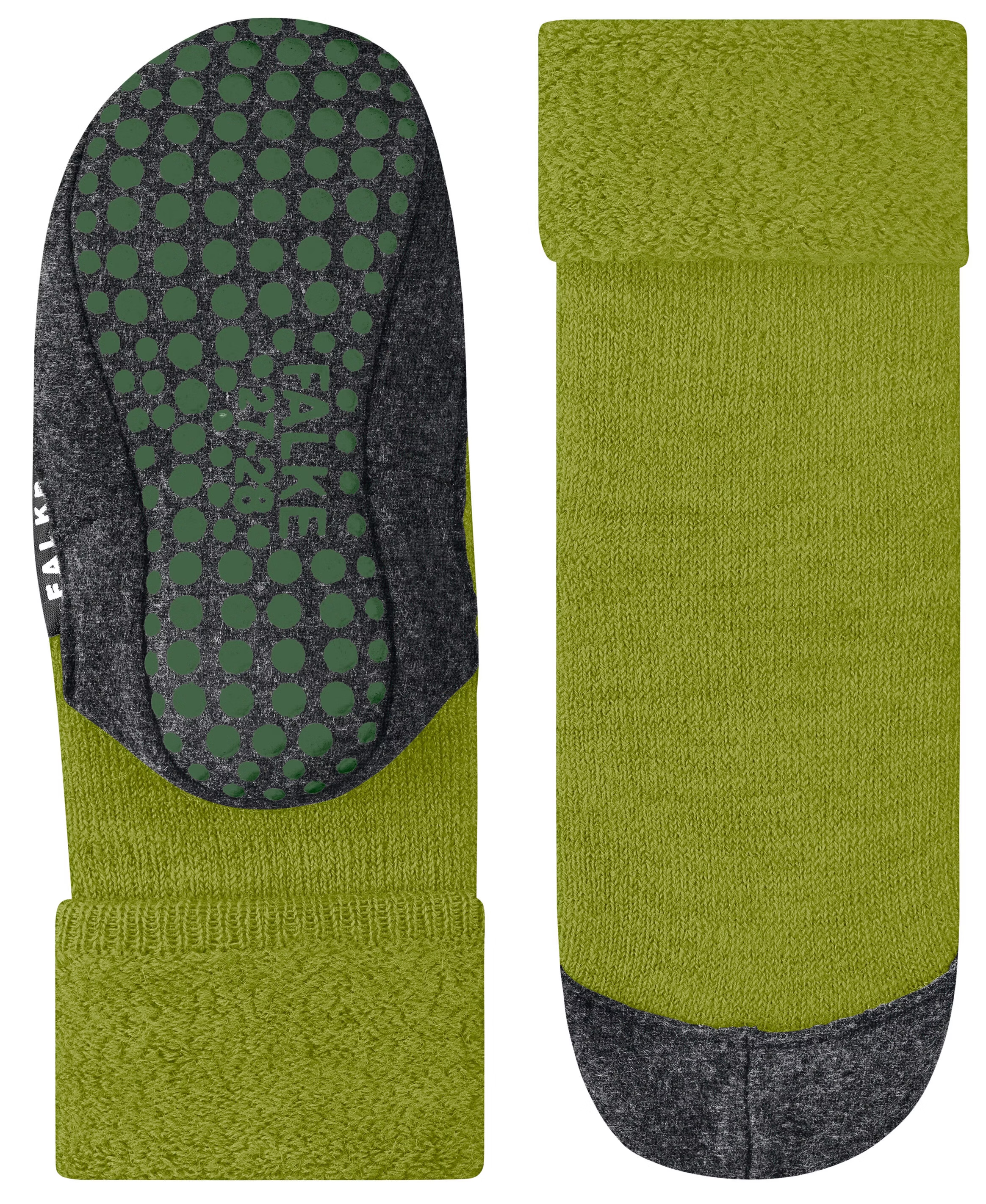 COSYSHOE rutschsicherer Hausschuh / Haussocke aus Wolle von FALKE in 7120 Grasshopper