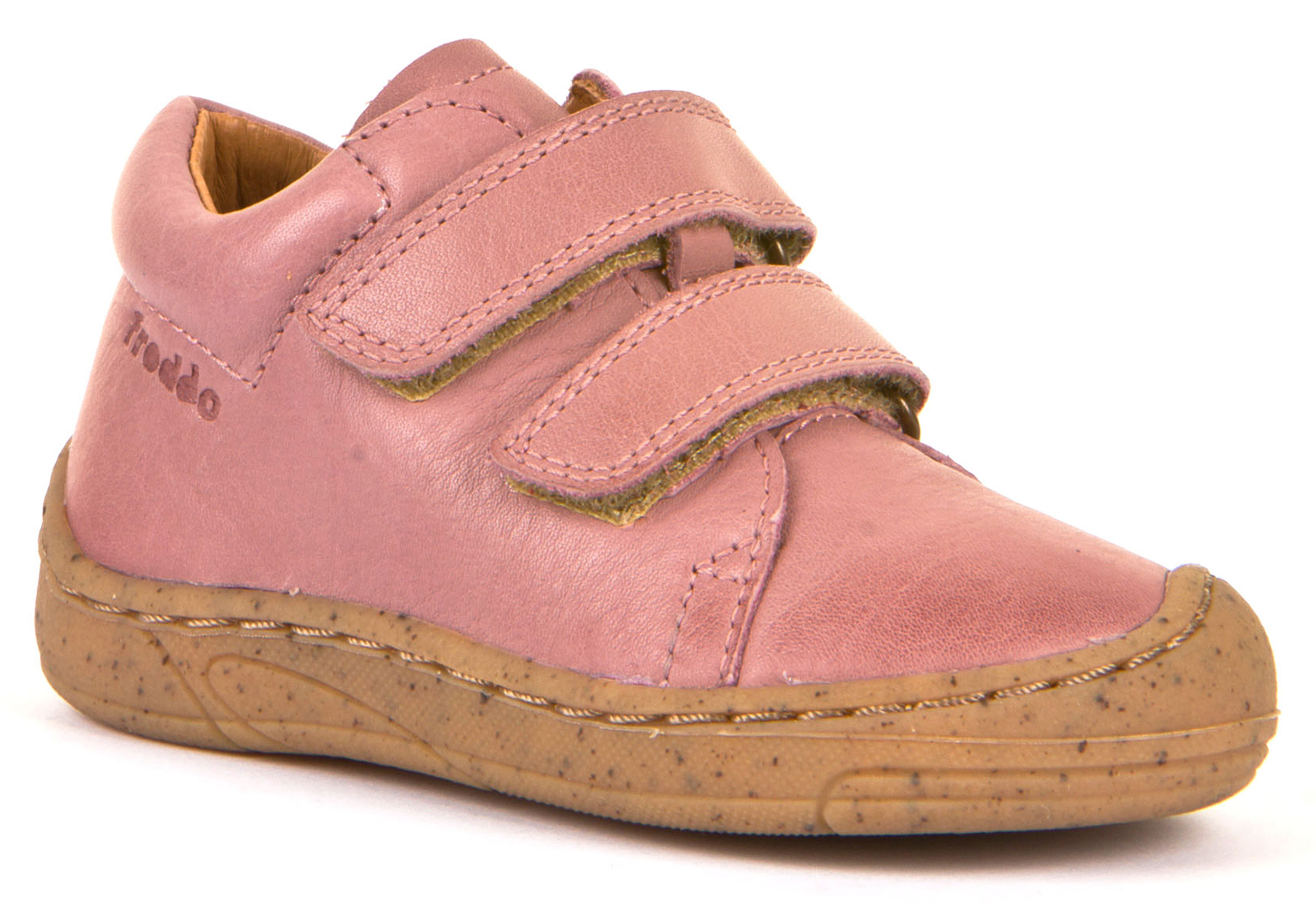 Flexible Leder Halbschuhe Klett, Schmal in Altrosé von FRODDO 2130237-8