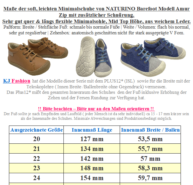 Lederschuhe mit Schnürung & Zipper aus weichem Leder von NATURINO Barefoot * Amur in Grey Azure
