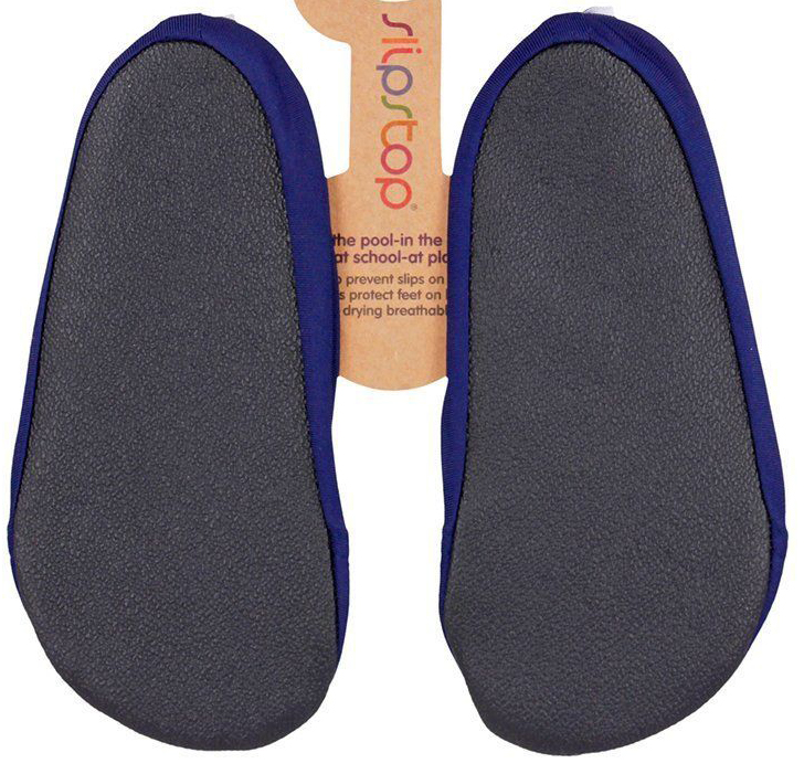 Slip Stop Badeschuhe / Turnschläppchen Barfußschuhe * Navy Junior / Uni Blau *