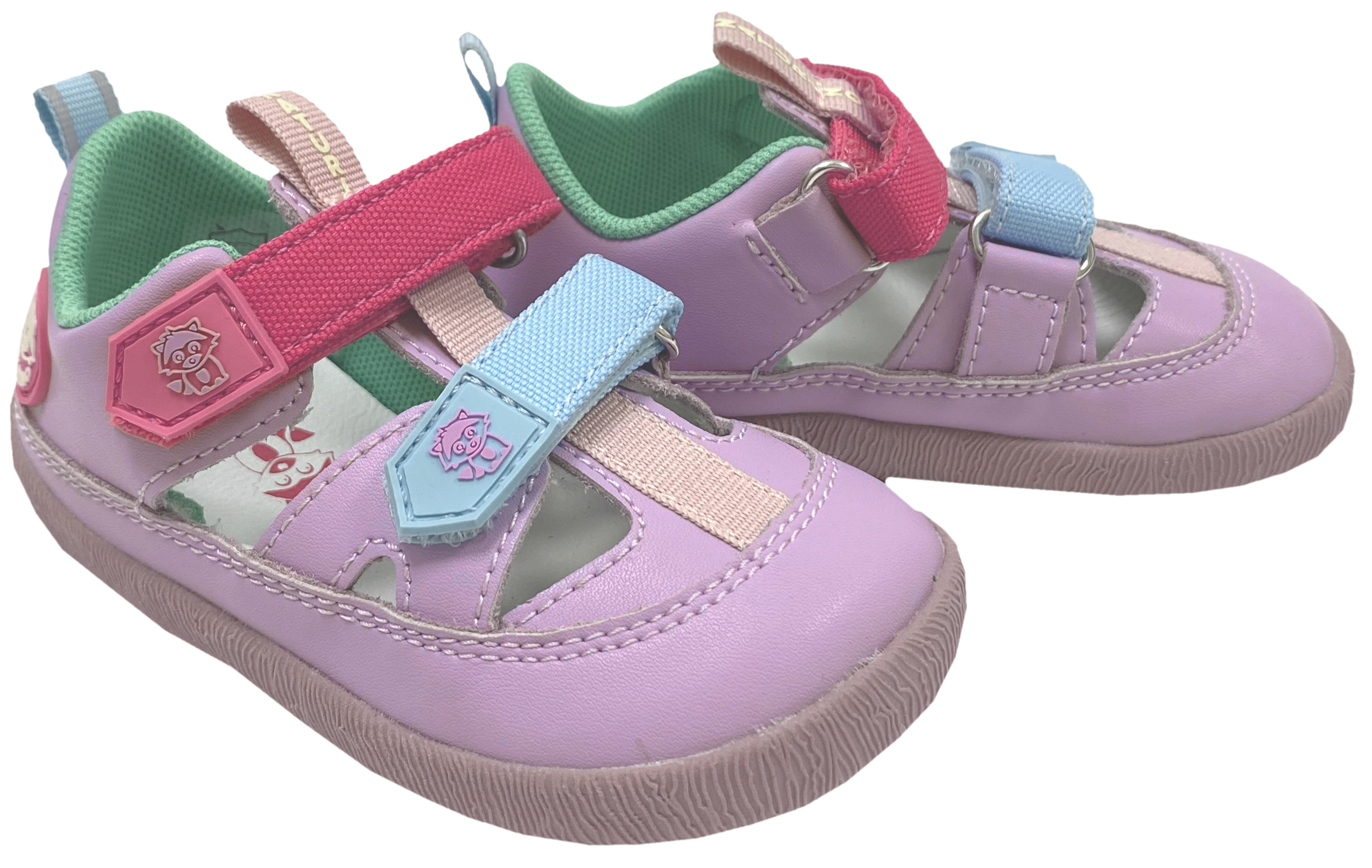 Leder Halbsandale / Barfußschuhe von NATURINO Barefoot Modell GIOMMY in Flieder / Lily