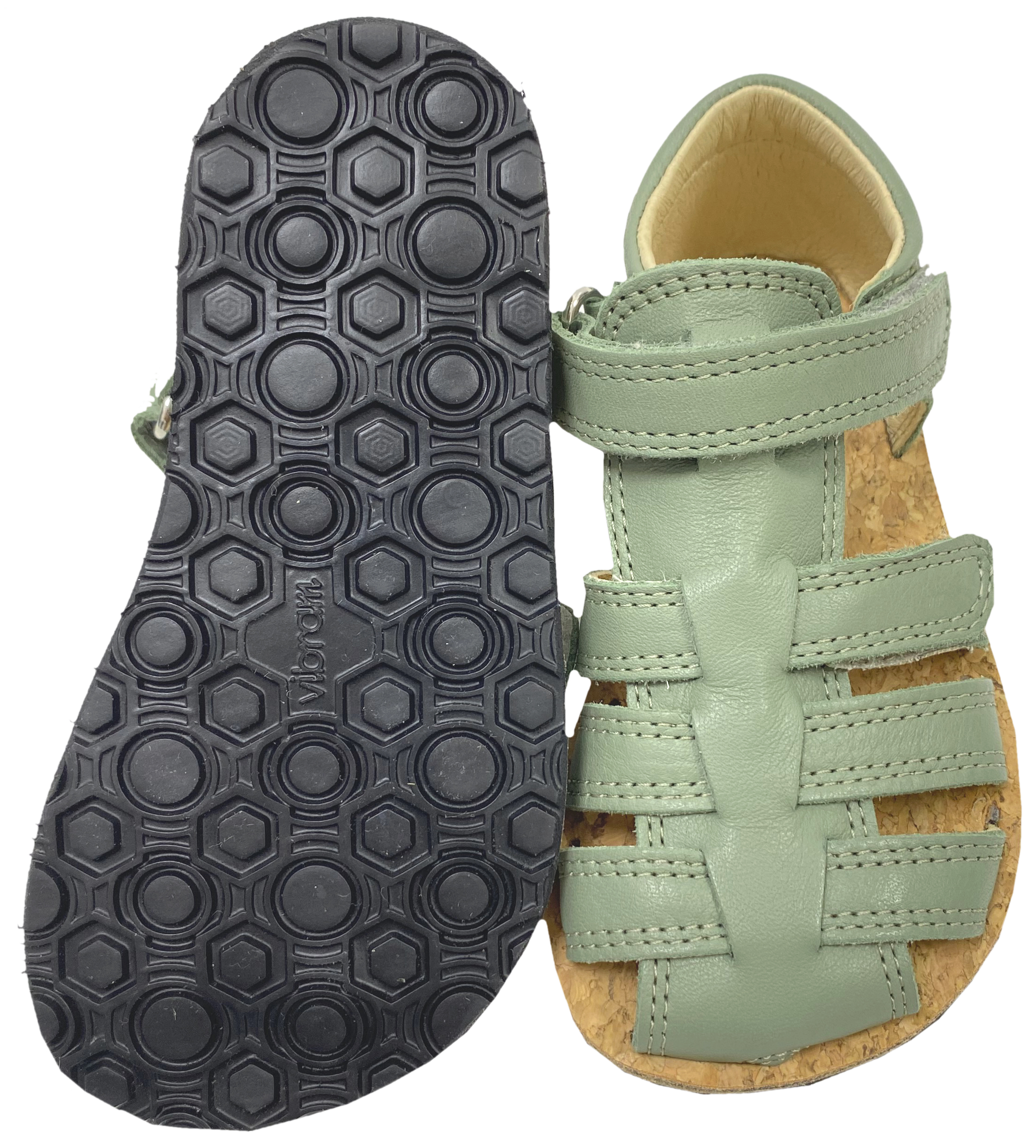 Barfußschuhe / Römersandale Zehen & Fersenschutz, Nappa Leder ARIN in Olive von KOEL 24M008.101