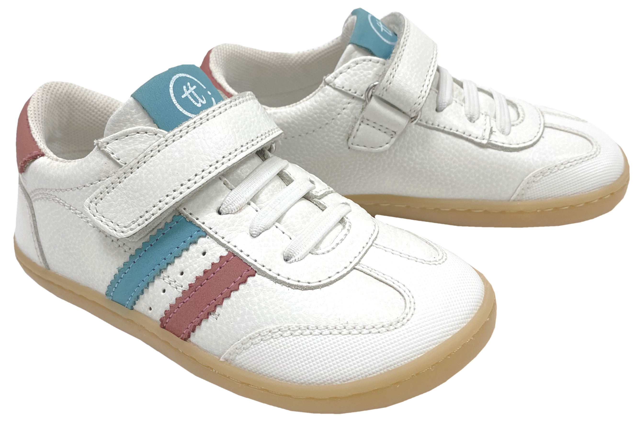Barfuß-Sneaker, Non-Marking Sohle, Weiß/ Türkis / Pink von CHETTO Barefoot
