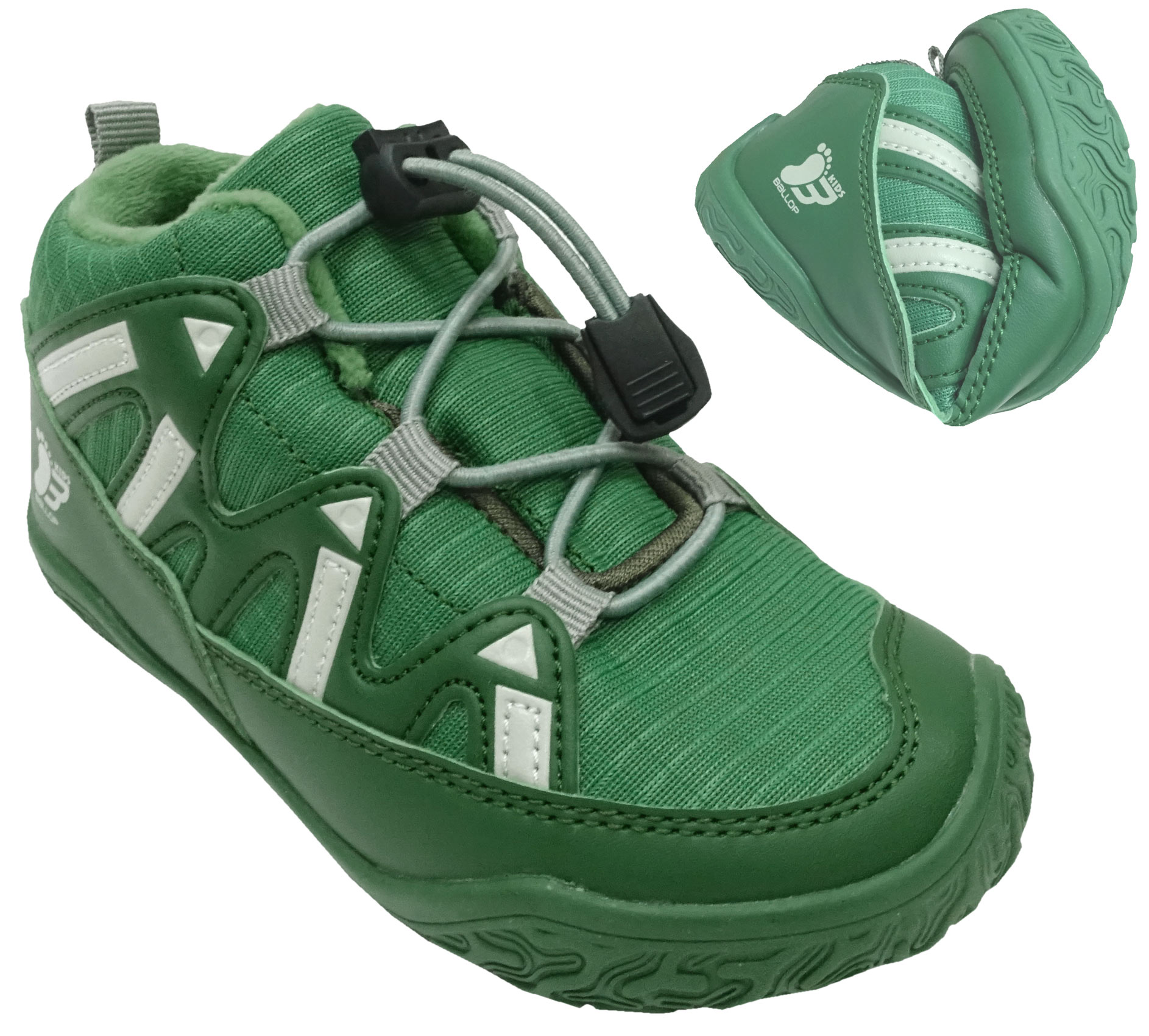 Mid Top Sneaker mit TEX Membran & Elastikschnürung, Barfußschuhe von BALLOP INTENSE W GRÜN