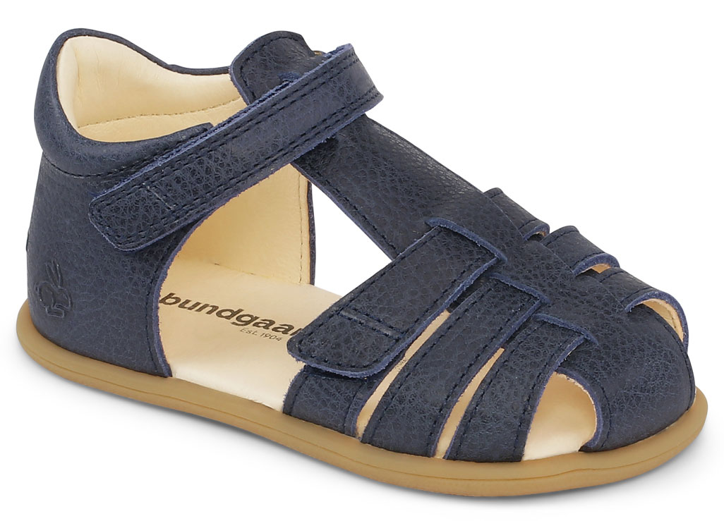 Ledersandale Zero Heel in Navy Blau , Wide Fitting, Modell ROXIII von BUNDGAARD 202199G