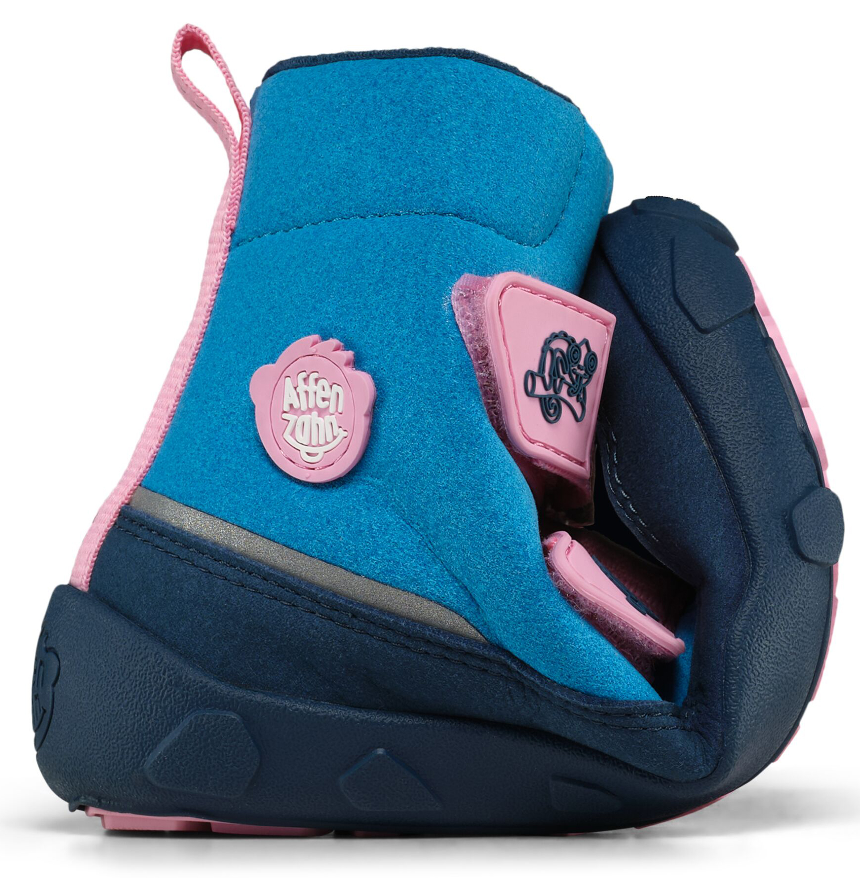 Vegane Winterstiefel  von AFFENZAHN >TEX Membran Mid Boot Comfy Chameleon Blue Pink