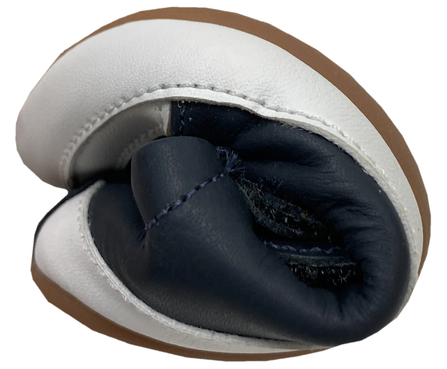 Knautschiger Lederschuh mit Minimalsohle Barfußsneaker *BOSSY* Navy von TIP TOEY JOEY