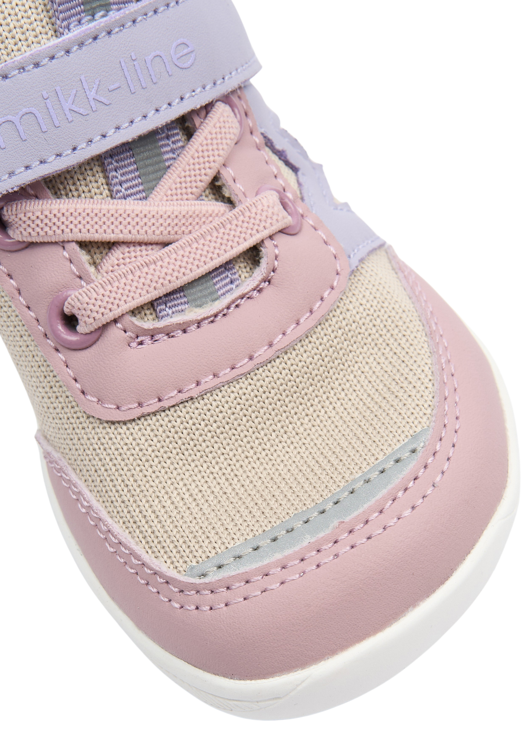 Barfuß Sneaker VEGAN Mesh Gewebe Non Marking Sohle *MIKK Line Barefoot* Mauve Beige 3014
