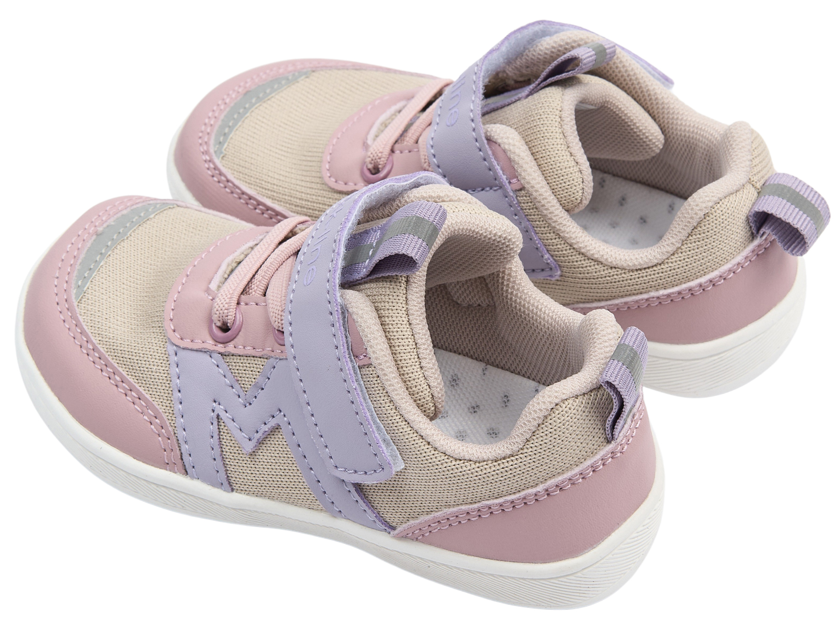 Barfuß Sneaker VEGAN Mesh Gewebe Non Marking Sohle *MIKK Line Barefoot* Mauve Beige 3014