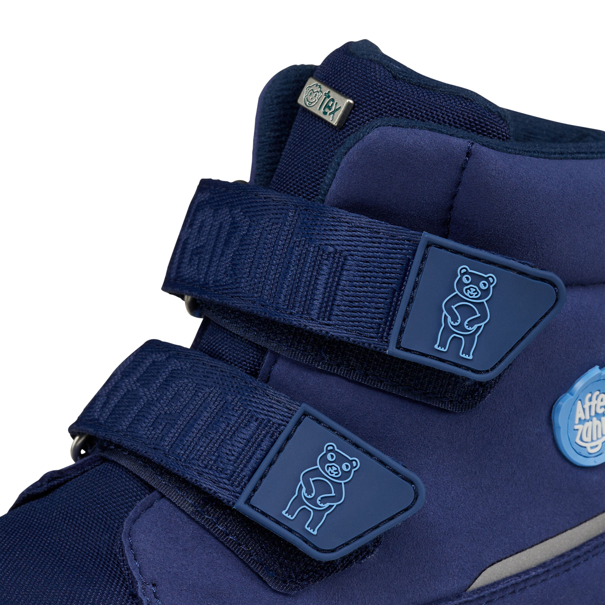 Vegane Winterstiefel  von AFFENZAHN >TEX Membran Mid Boot Comfy Bär in Blau