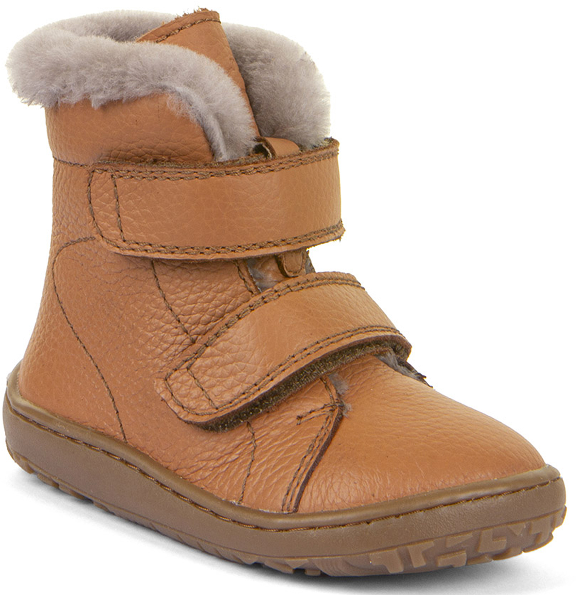 Winterstiefel / Barfußstiefel Nappaleder mit Lammfellfutter in Cognac von FRODDO G3160248