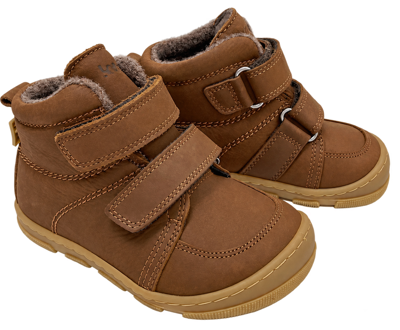 Schurwoll gefütterter Leder Stiefel halbhoch in Braun von KOEL Barefoot * KASI Wool* 15T003.232