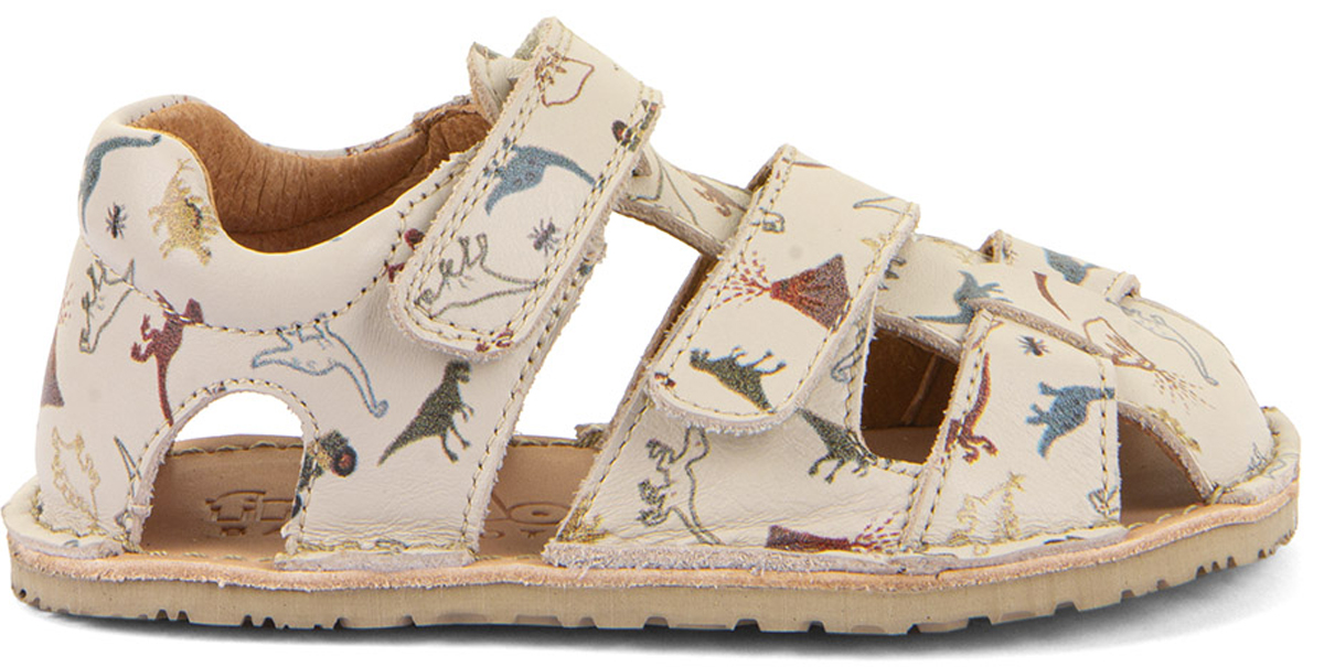 Barfußsandale aus Leder, Fersen & Zehenschutz von FRODDO *Flexy Avi* in Beige Muster G3150263