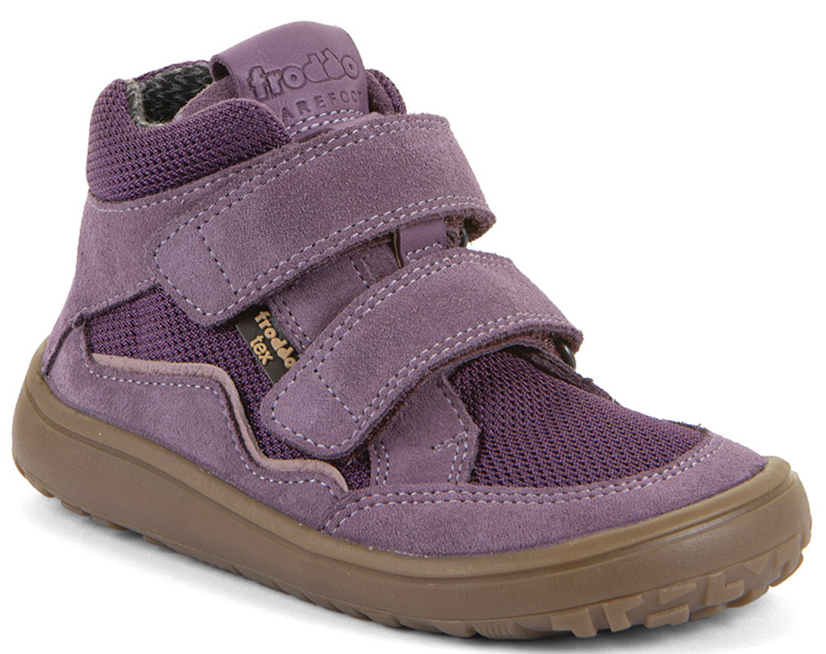 Minimalschuhe Knöchelhoch Leder & Mesh+TEX Membran FRODDO Barefoot *TEX AUTUMN* Violett G3110266