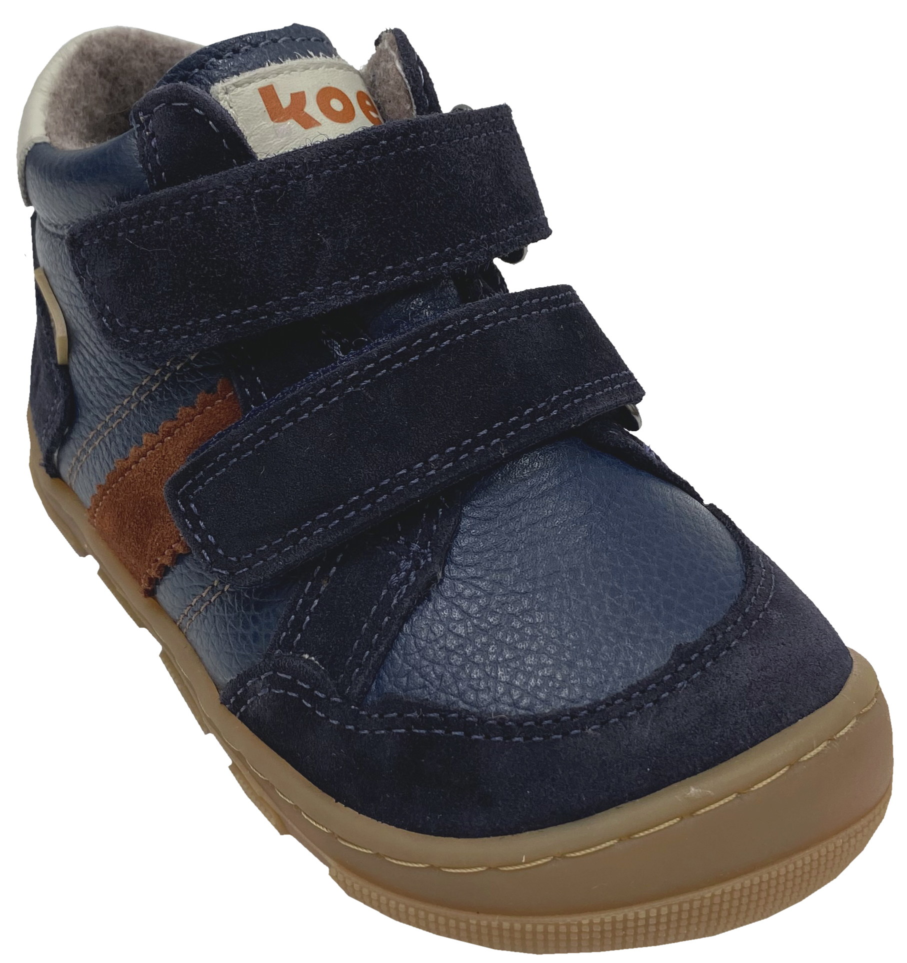 Leder Barfußschuhe mit Wollfleece Futter TEX Membran KOEL Barefoot *Kabriel 3.0 Navy* Extra Wide 15T008.123