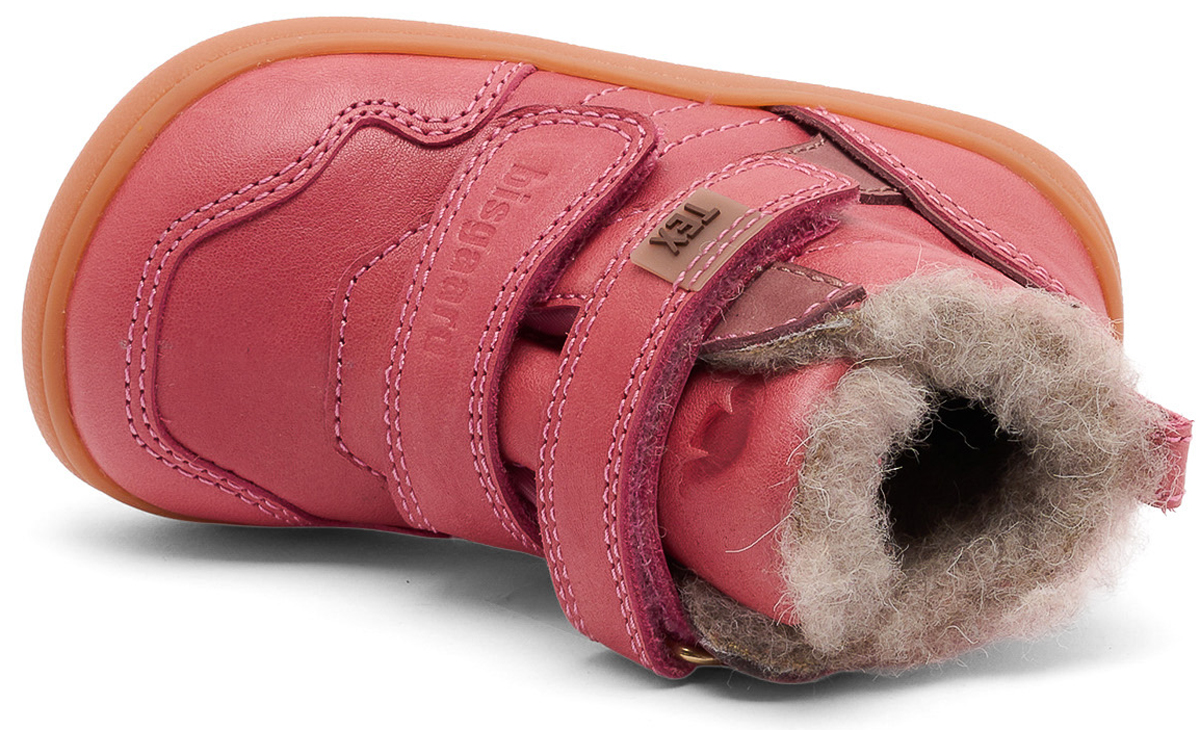 Leder Winterstiefel mit Schurwollfutter & TEX von BISGAARD Barefoot * BECKY Tex in Pink * 64120