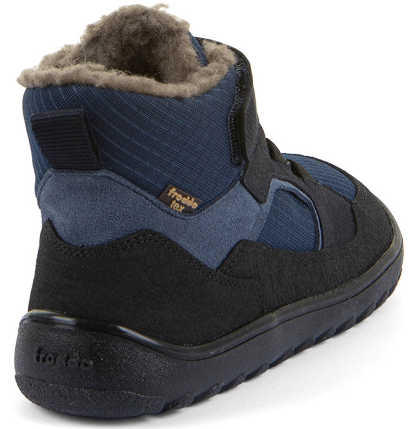 Waldkita Barfußschuh + Schurwollfutter & TEX M. Barefoot UP Path von FRODDO Black Blue G3110288