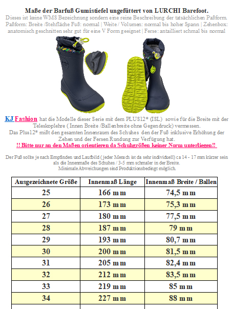 Barfußgummistiefel PAX *Ultra leicht & flexibel * ungefüttert Navy Blau anatomische V Form LURCHI Barefoot