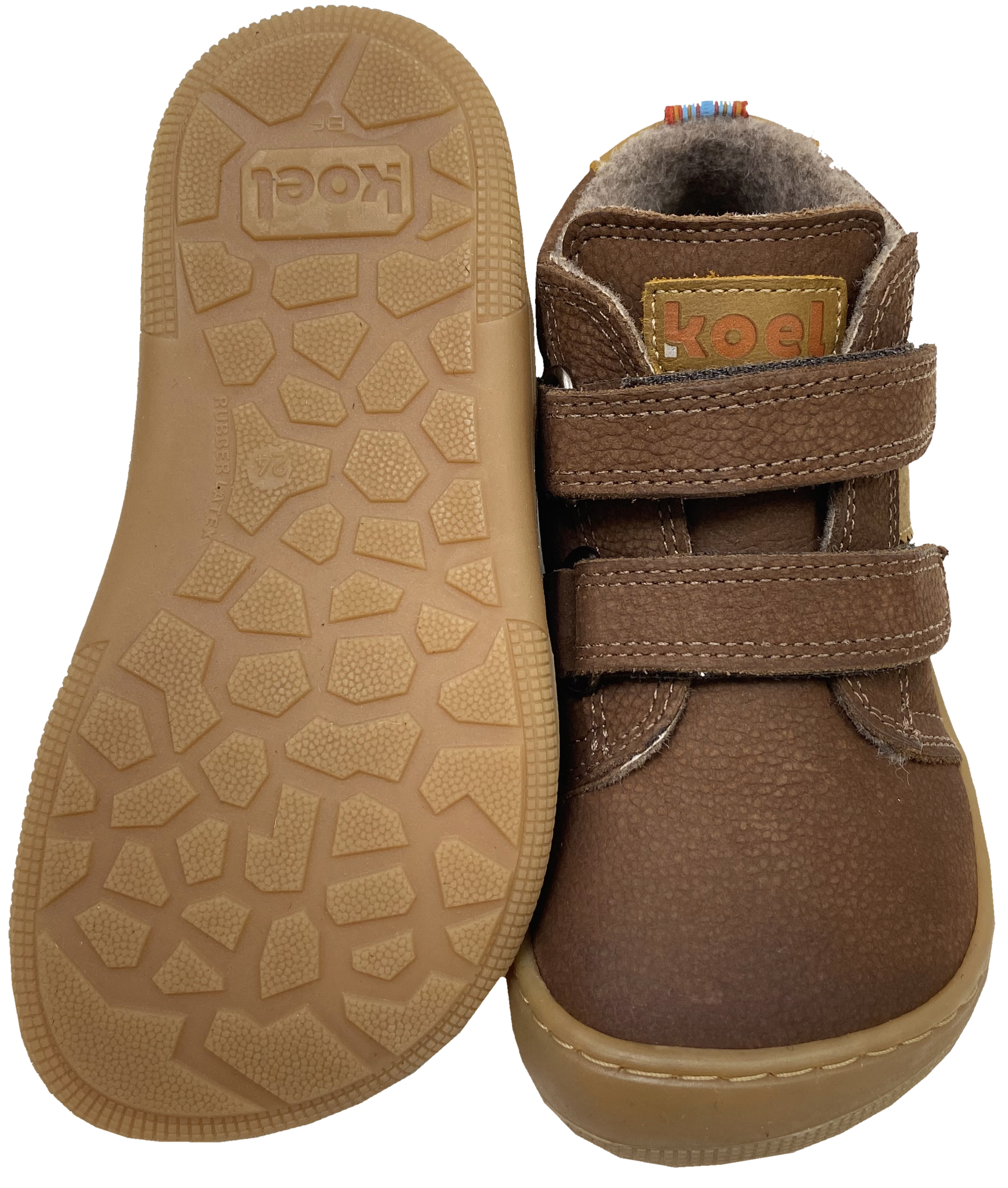 Hydroleder Barfußschuhe mit Wollfutter * DAVID 3.0 Wool * in DK Brown / Hellbraun von KOEL 07M070.233