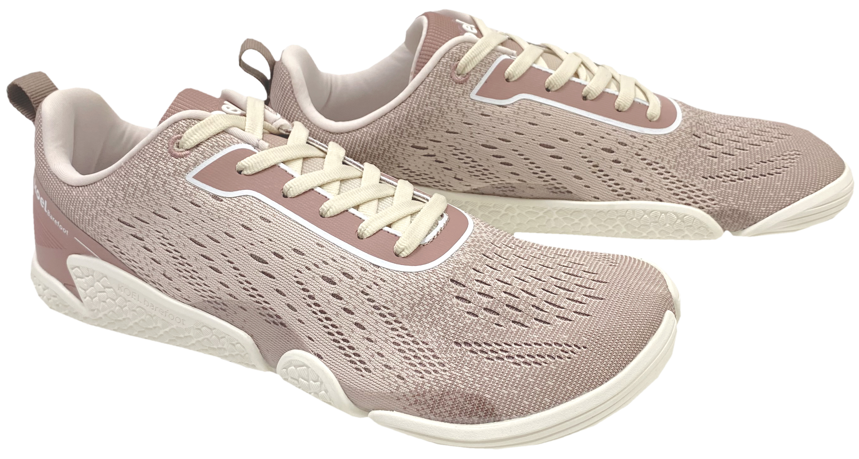 Luftig leichte Barfußsneaker aus Mesh Knit von KOEL Barefoot NOVA in Taupe Rose 26M002.50E