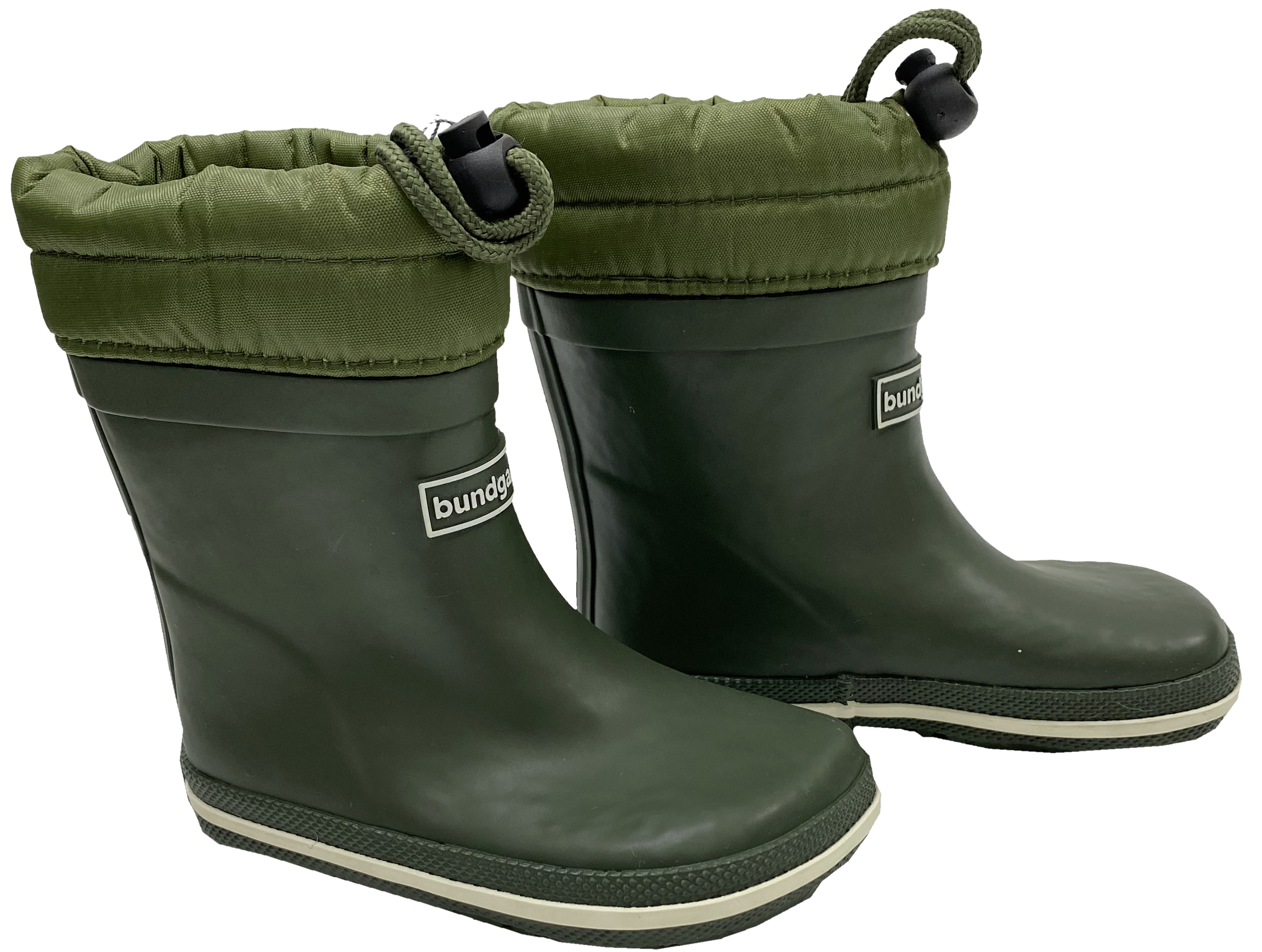Barfuß Gummistiefel Kurzschaft * CIRRO LOW Warm * Winterfutter in Army Green von BUNDGAARD